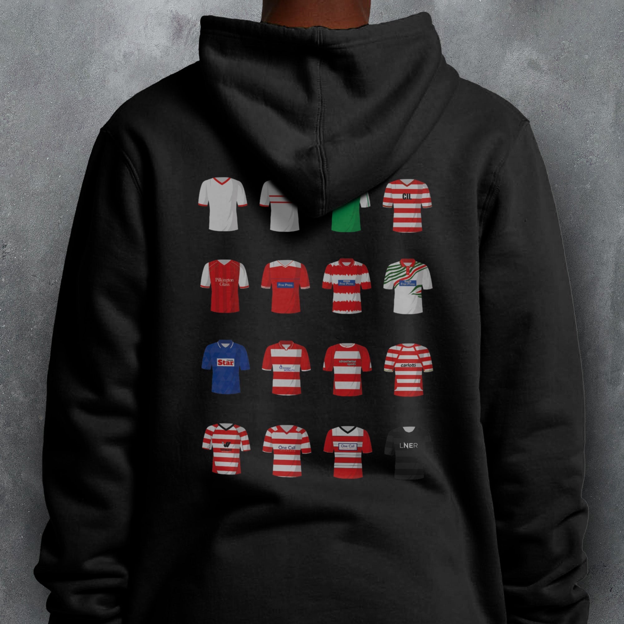 Doncaster Classic Kits Football Hoodie Good Team On Paper