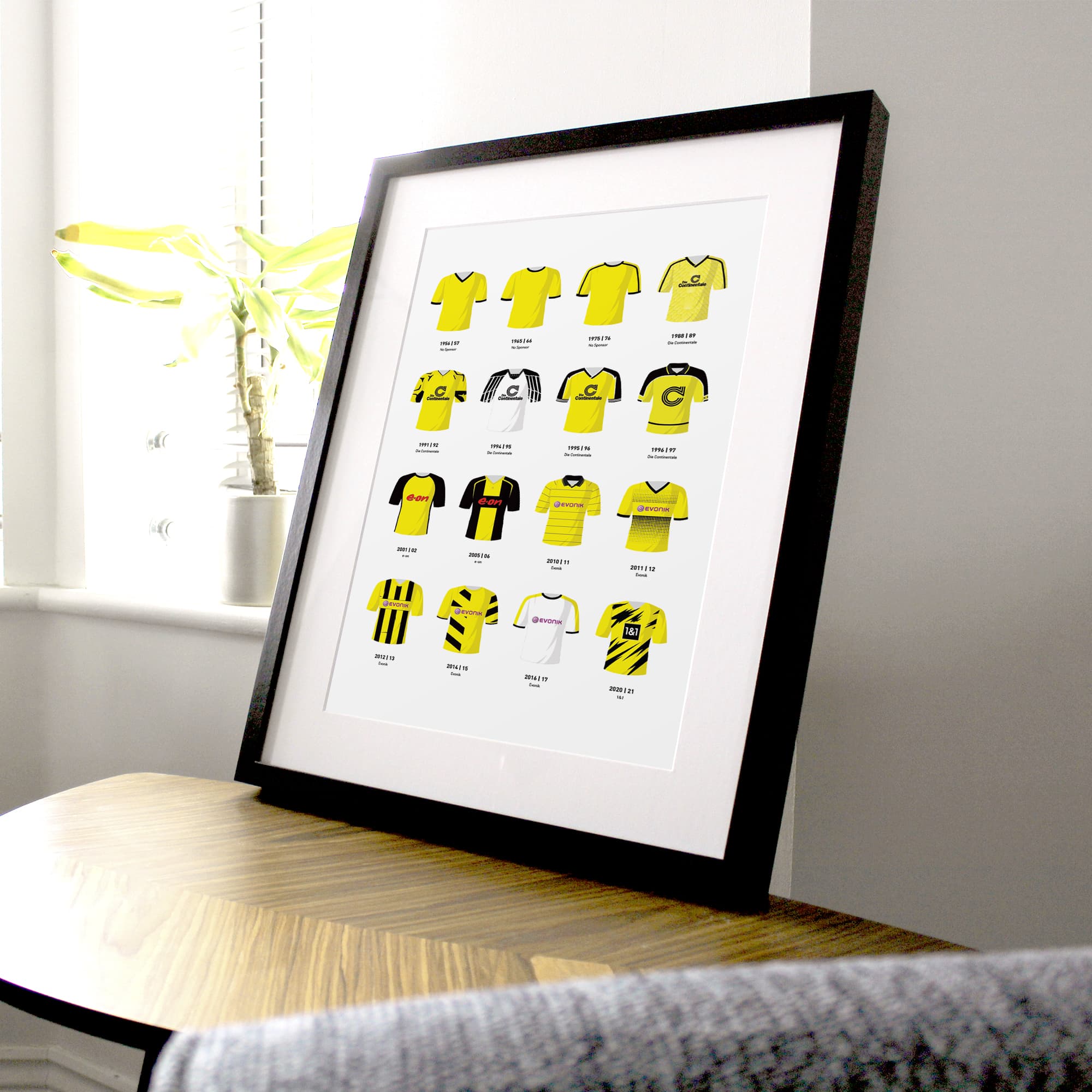 Dortmund Classic Kits Football Team Print Good Team On Paper