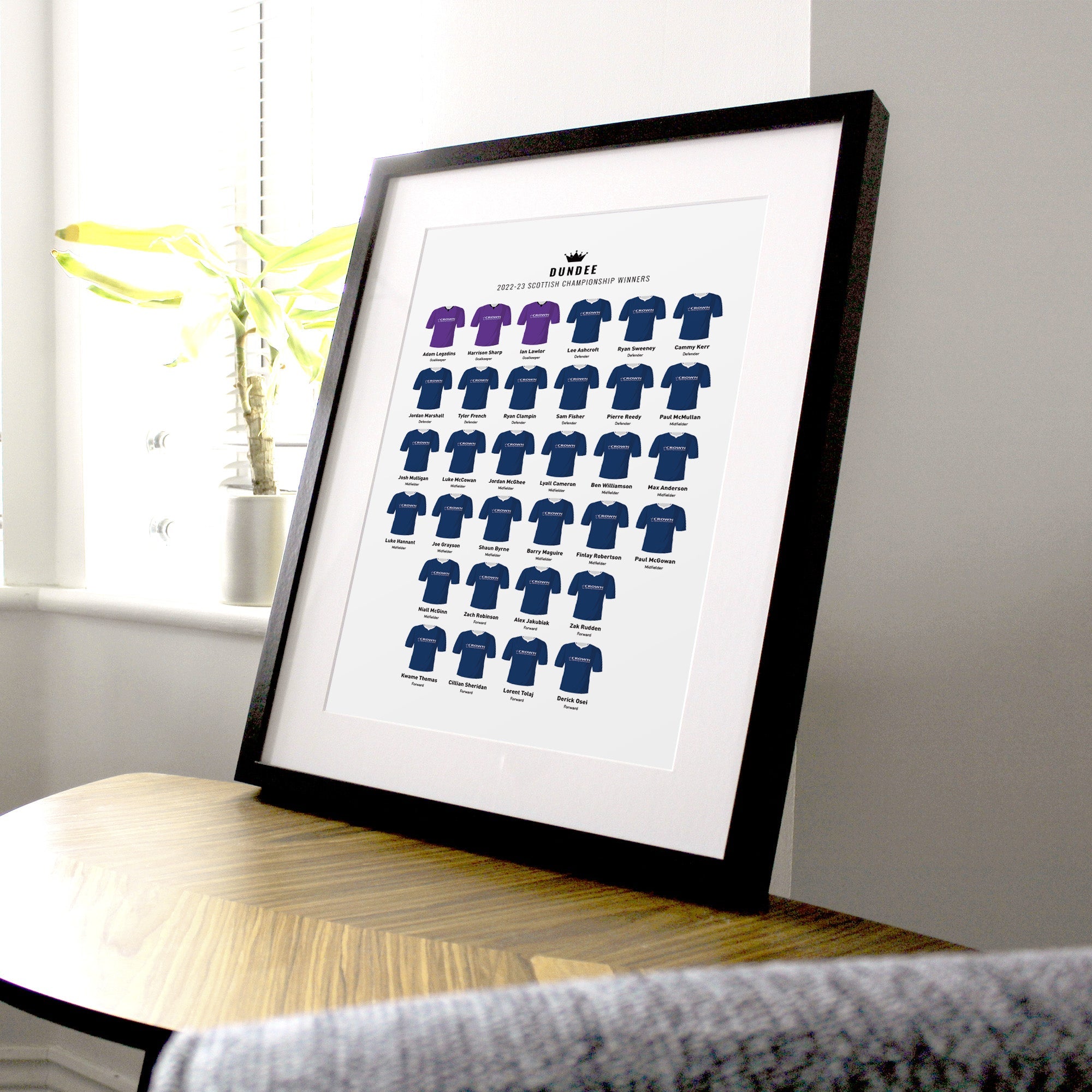 Dundee 2023 Championship Winners Football Team Print Good Team On Paper