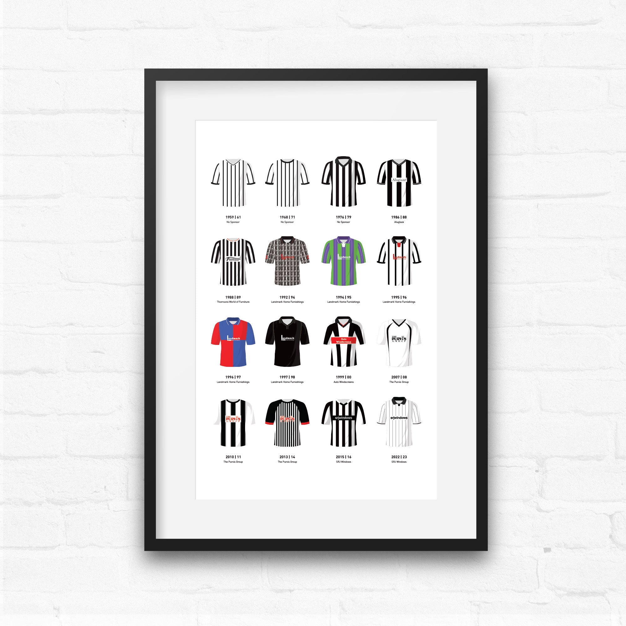 Dunfermline Classic Kits Football Team Print Good Team On Paper