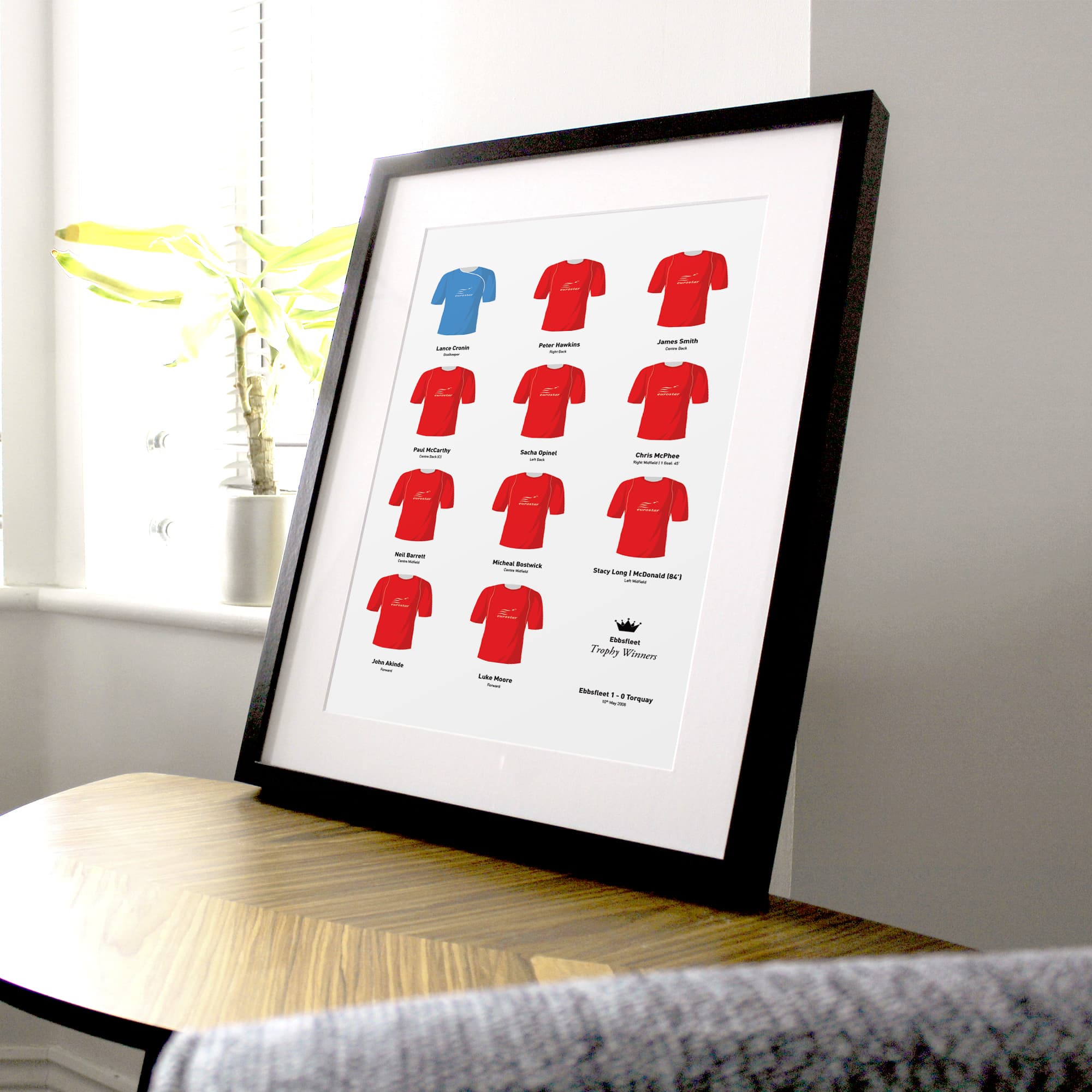 Ebbsfleet 2008 Trophy Winners Football Team Print Good Team On Paper