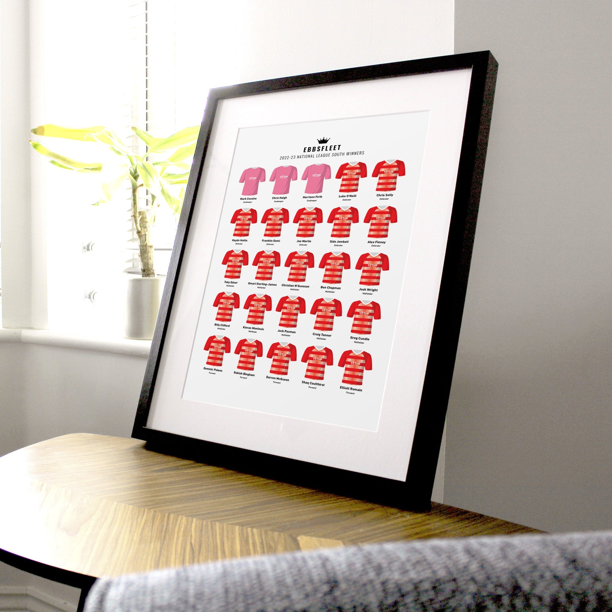 Ebbsfleet 2023 National League South Winners Football Team Print Good Team On Paper