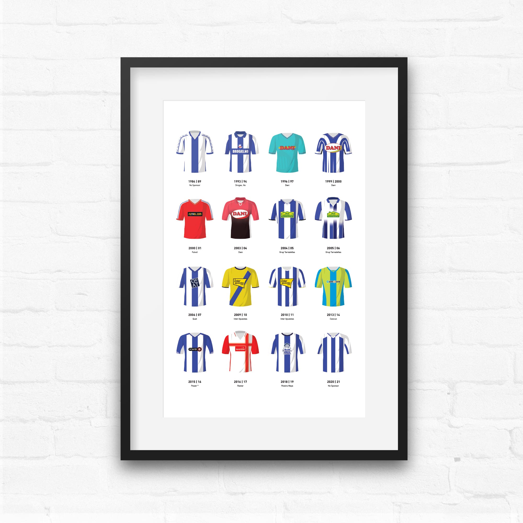 Espanyol Classic Kits Football Team Print Good Team On Paper