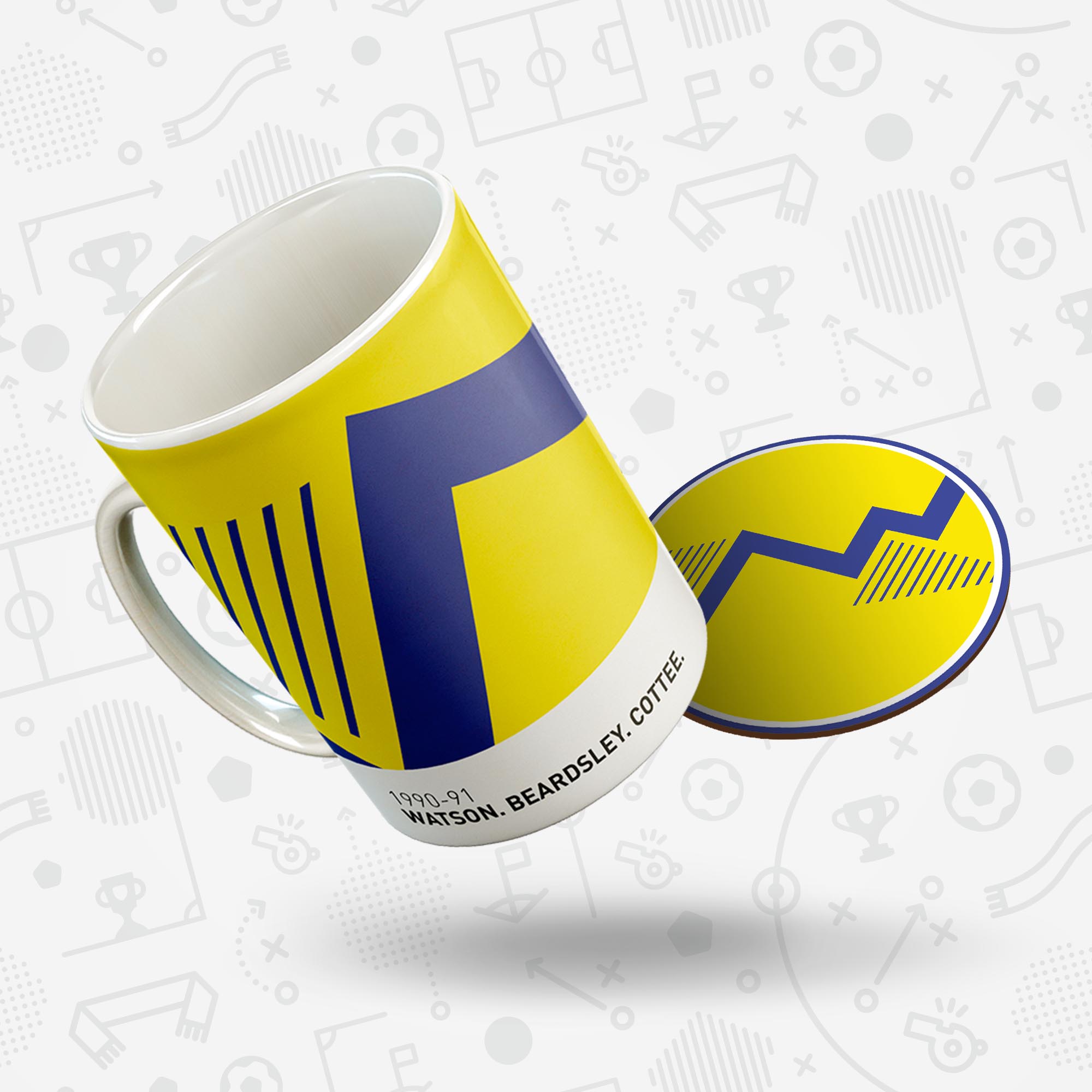 Everton 1990-91 'Better Days' Football Kit Mug Good Team On Paper