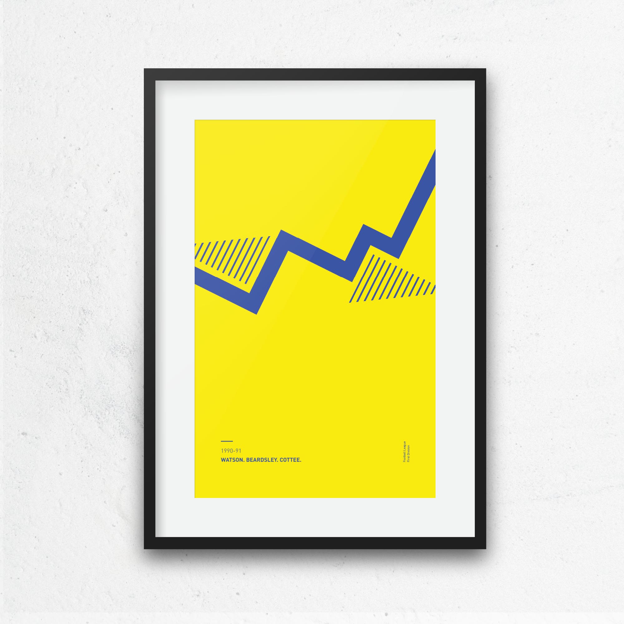 Everton 1990-91 'Better Days' Football Print Good Team On Paper