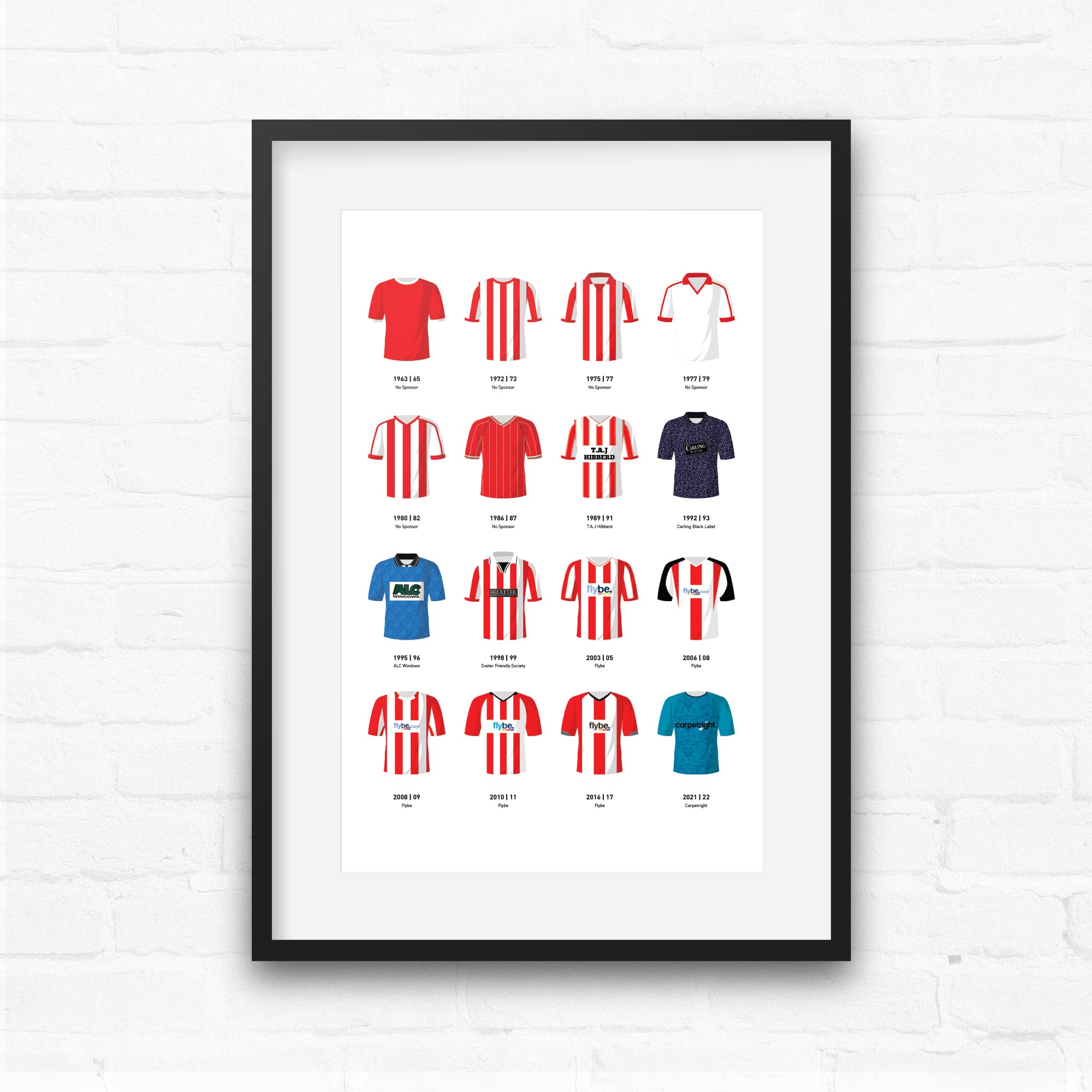 Exeter Classic Kits Football Team Print Good Team On Paper