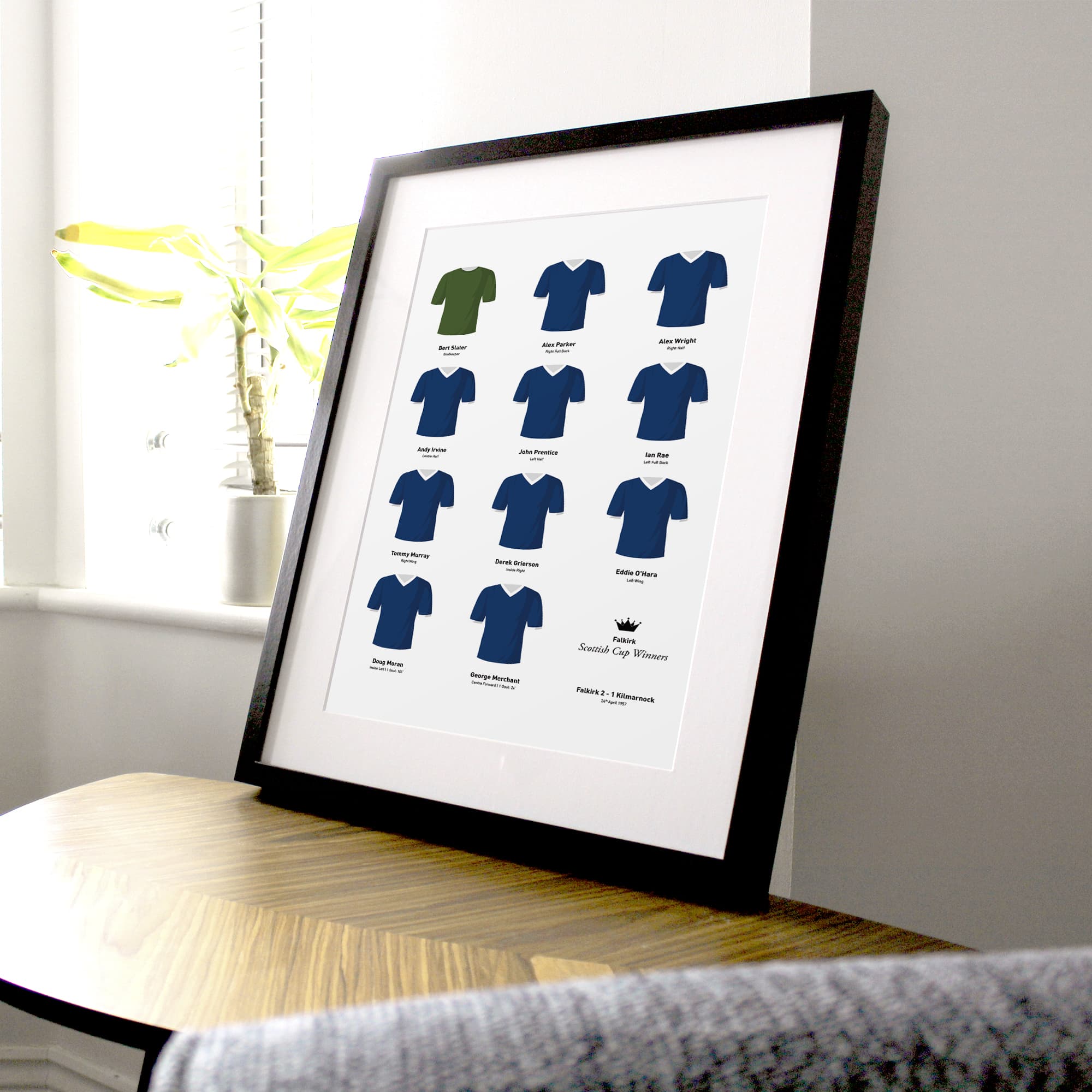 Falkirk 1957 Scottish Cup Winners Football Team Print Good Team On Paper