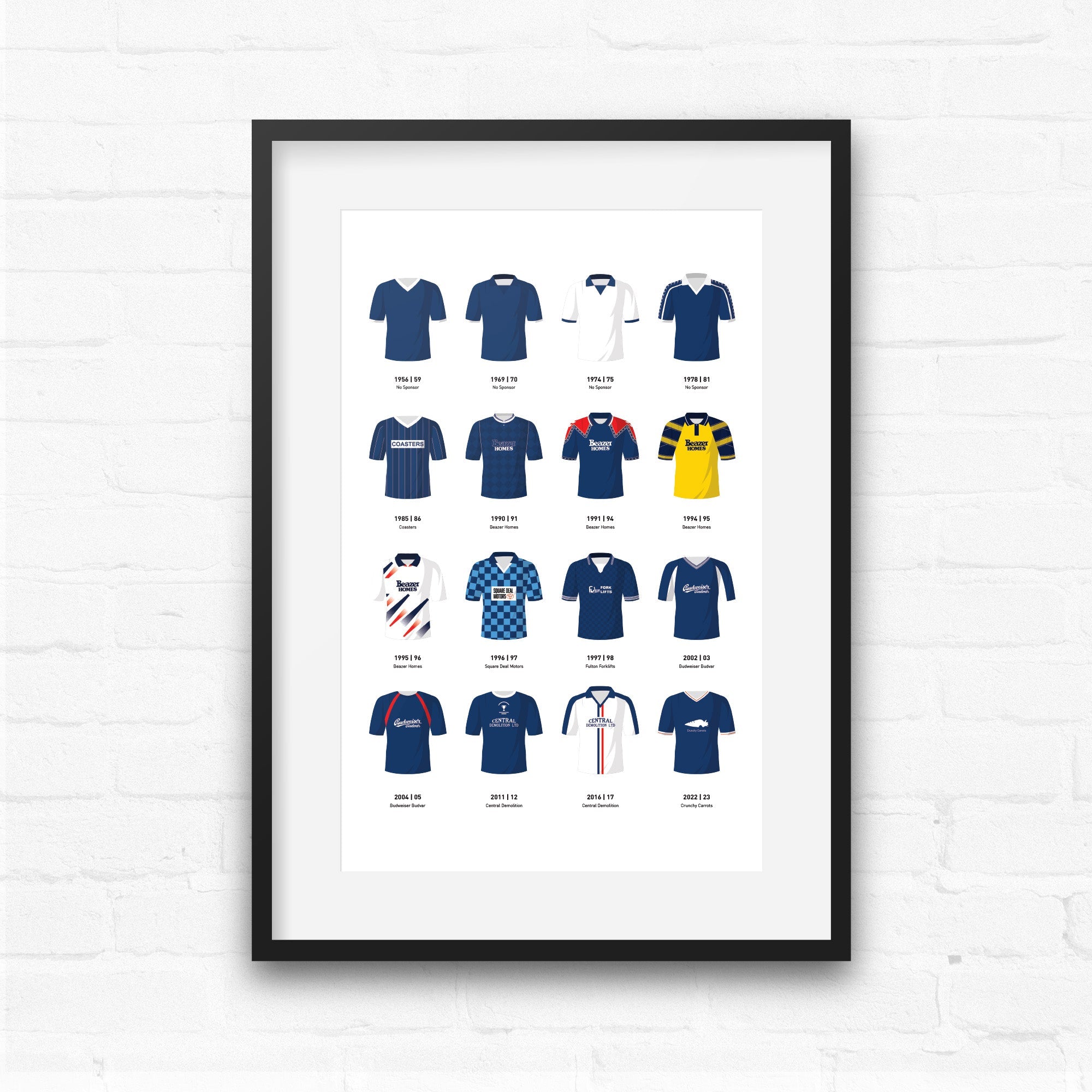 Falkirk Classic Kits Football Team Print Good Team On Paper