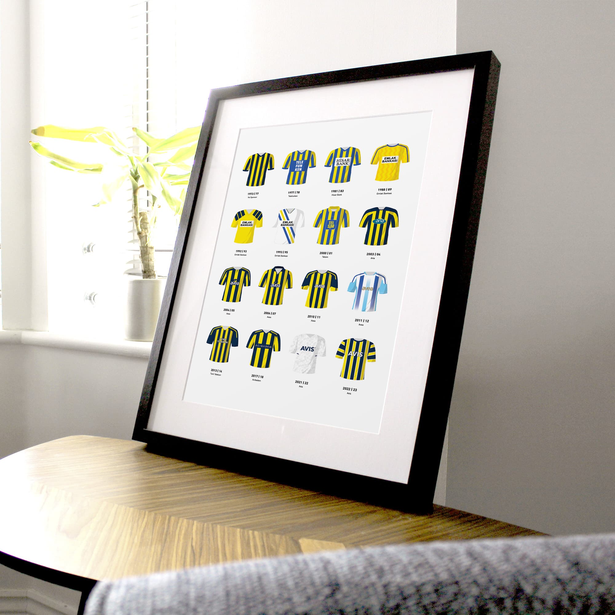 Fenerbahce Classic Kits Football Team Print Good Team On Paper