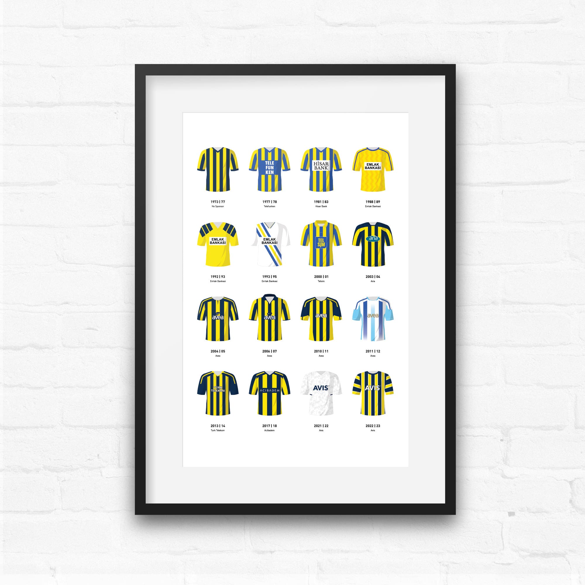 Fenerbahce Classic Kits Football Team Print Good Team On Paper