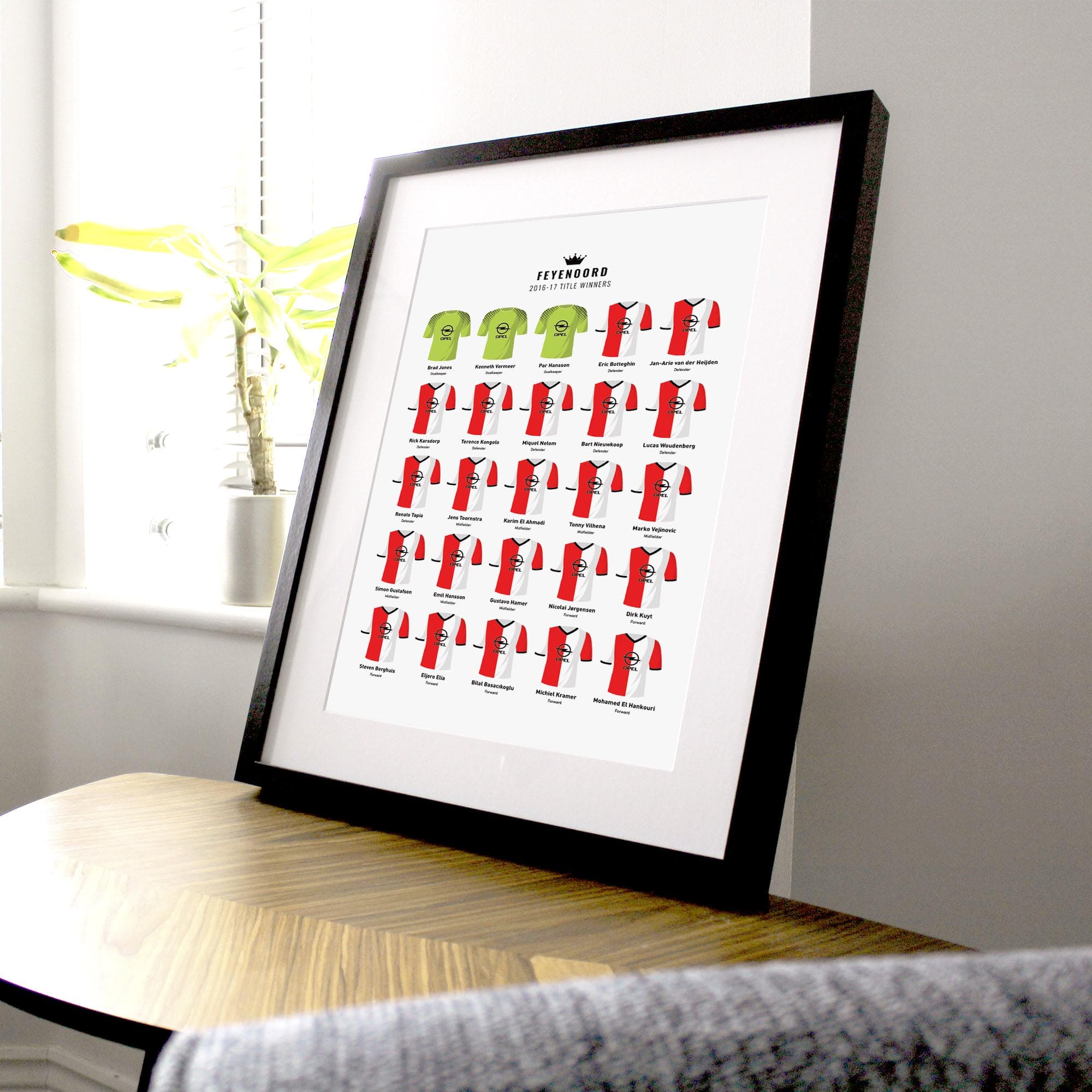 Feyenoord 2017 Title Winners Football Team Print Good Team On Paper