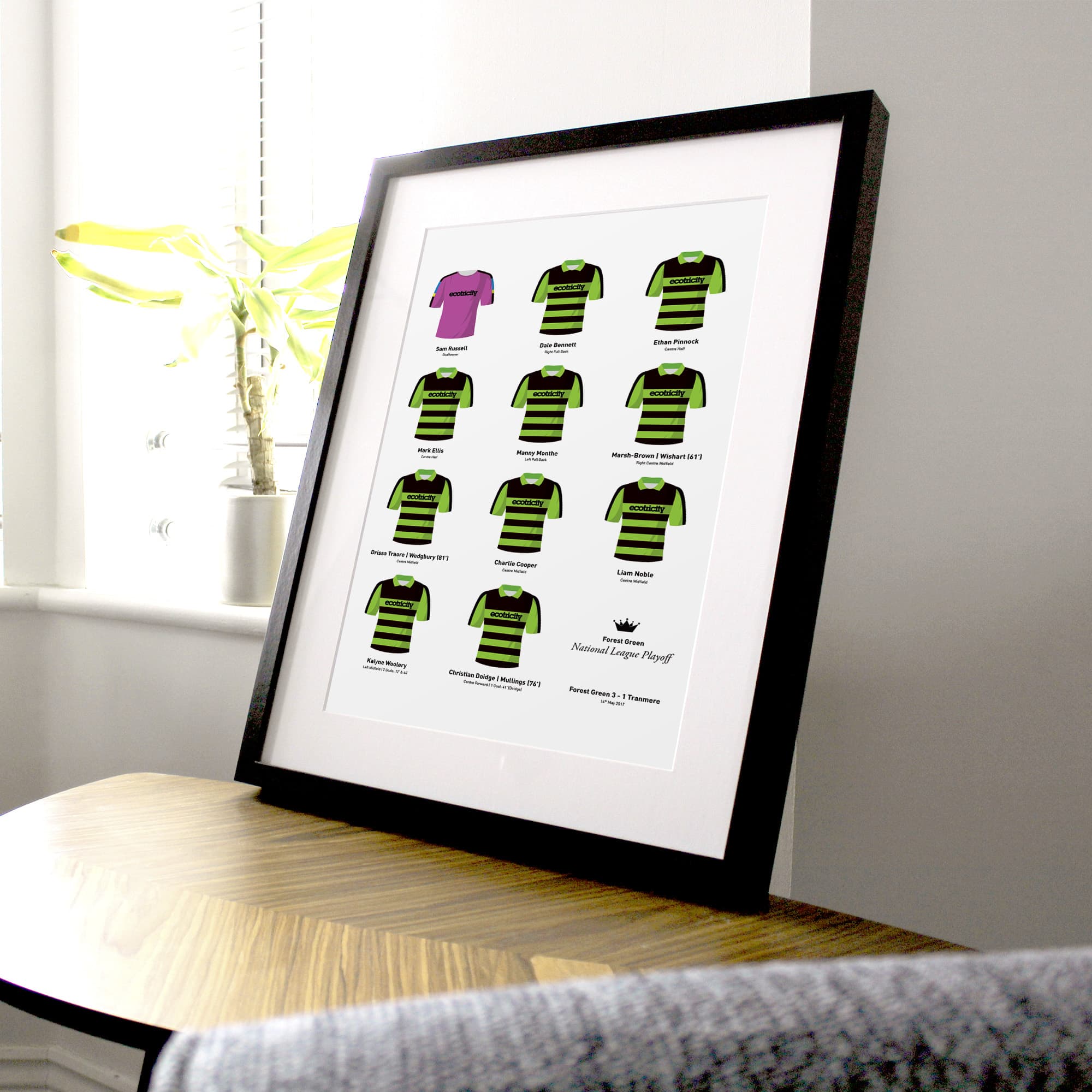 Forest Green 2017 National League Playoff Winners Football Team Print Good Team On Paper