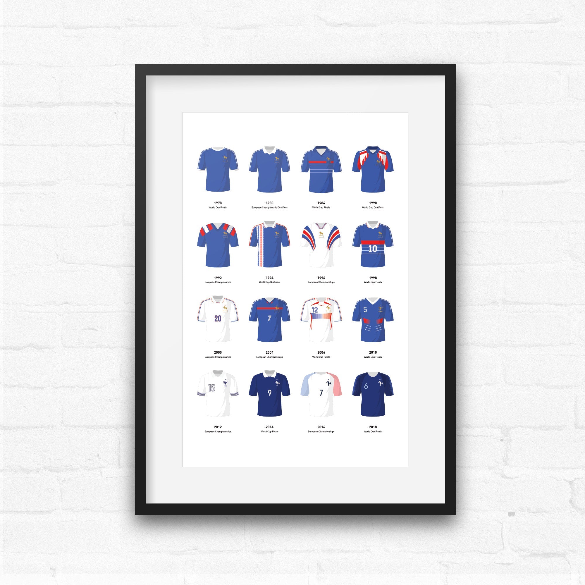 France Classic Kits Football Team Print Good Team On Paper