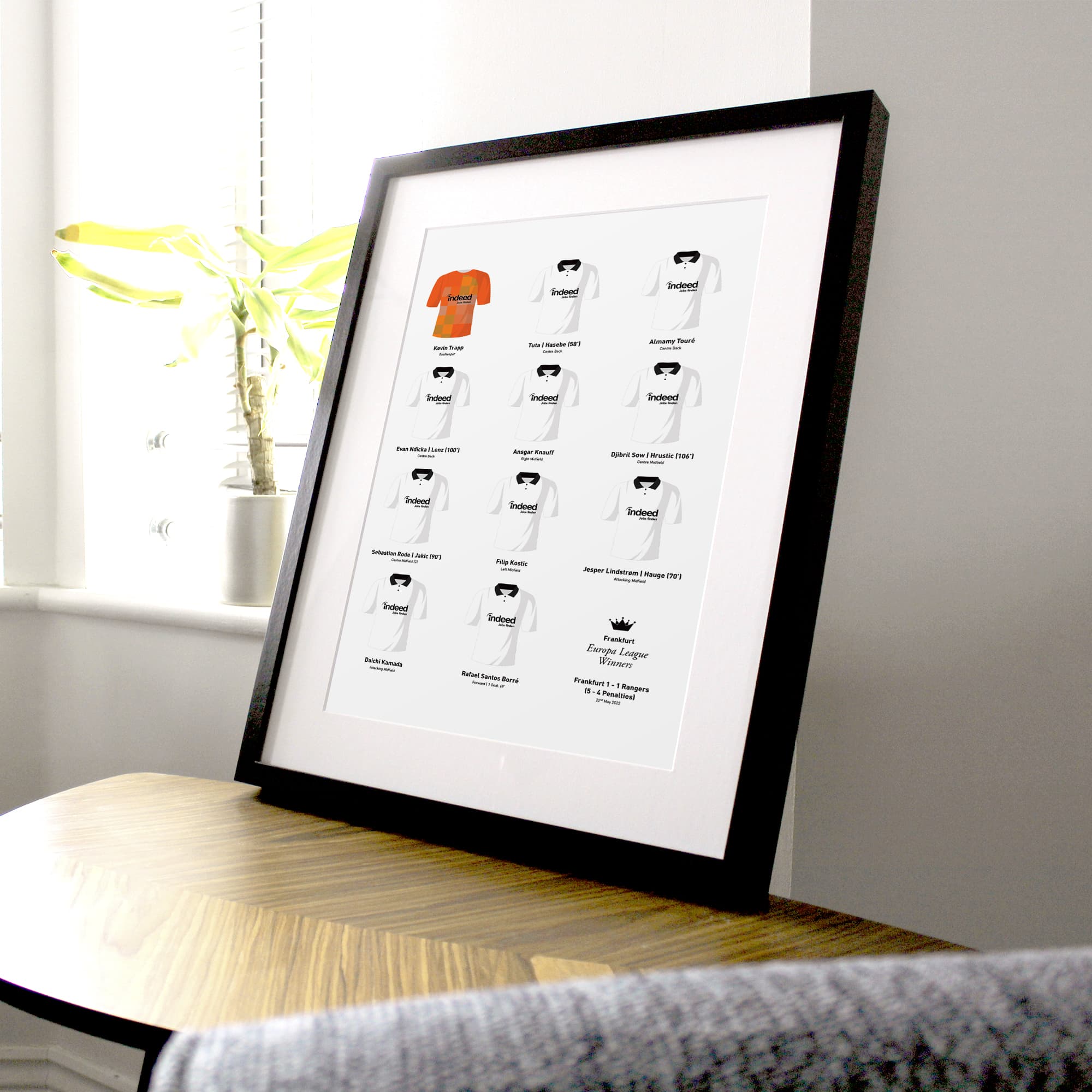 Frankfurt 2022 Europa League Winners Football Team Print Good Team On Paper