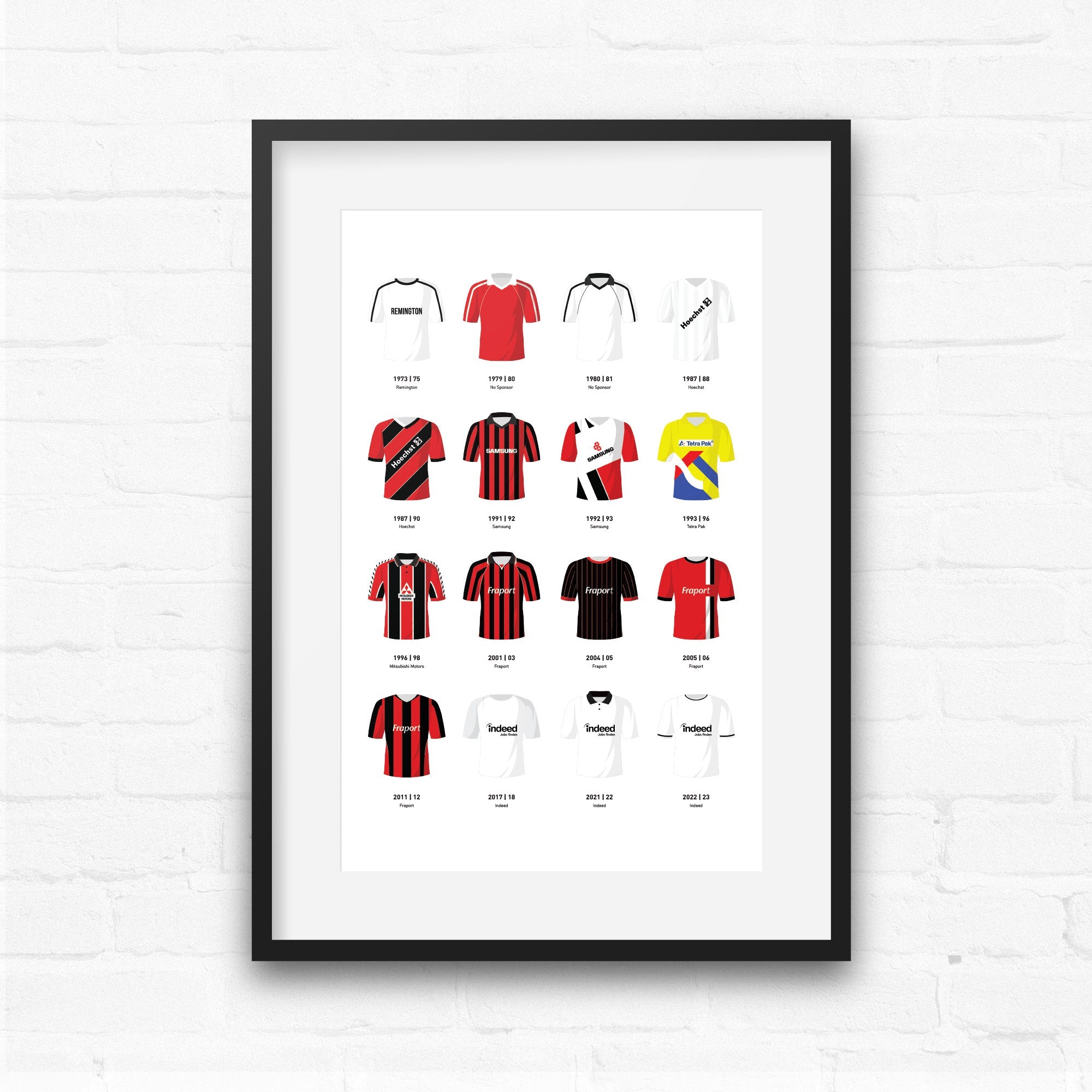 Frankfurt Classic Kits Football Team Print Good Team On Paper