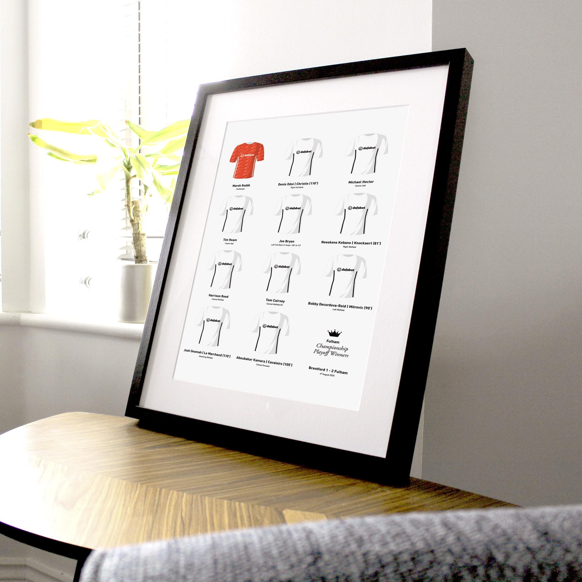 Fulham 2020 Championship Playoff Winners Football Team Print Good Team On Paper