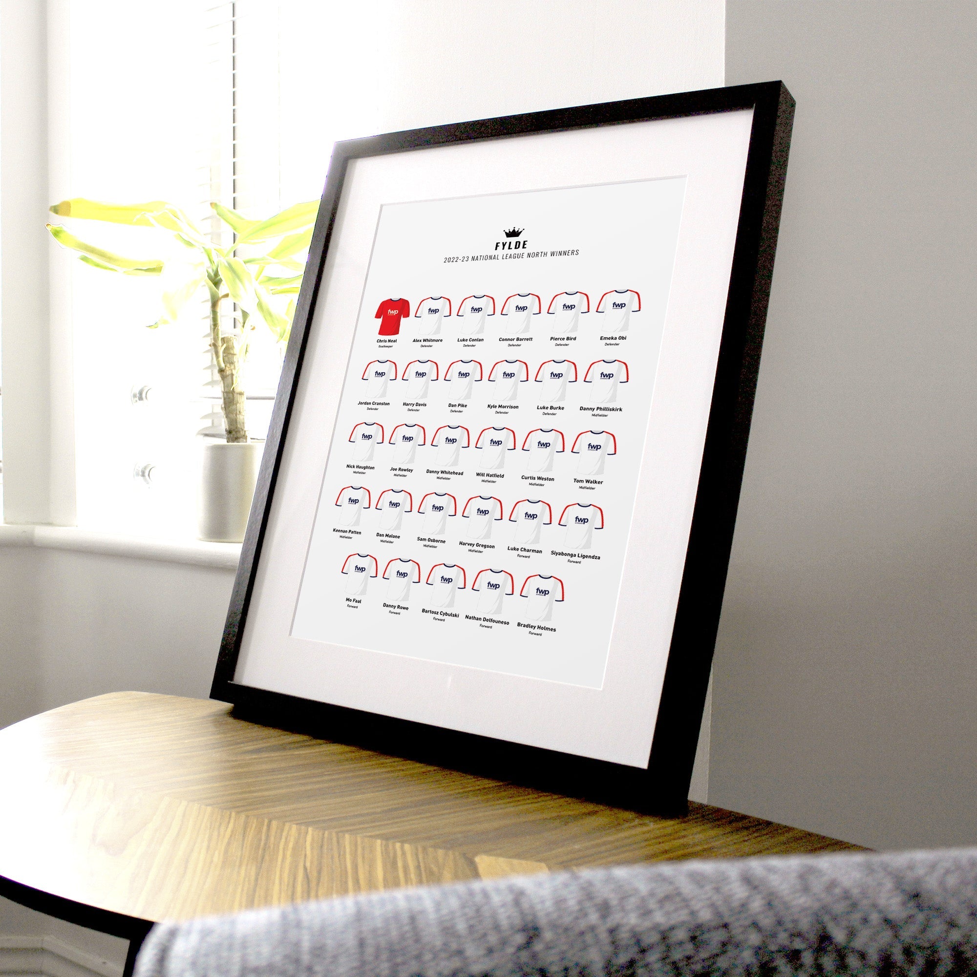 Fylde 2023 National League North Winners Football Team Print Good Team On Paper