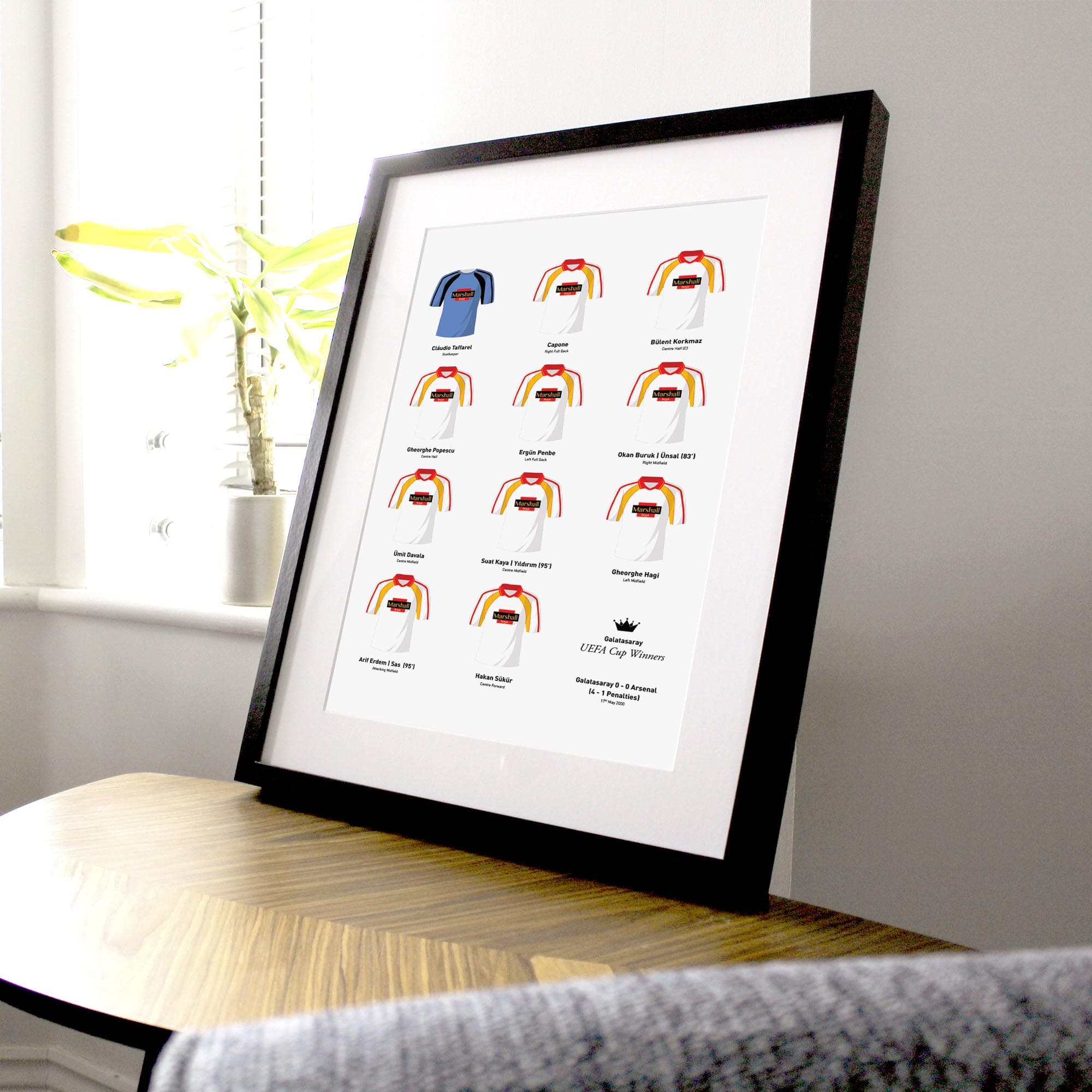 Galatasaray 2000 European Football Team Print Good Team On Paper