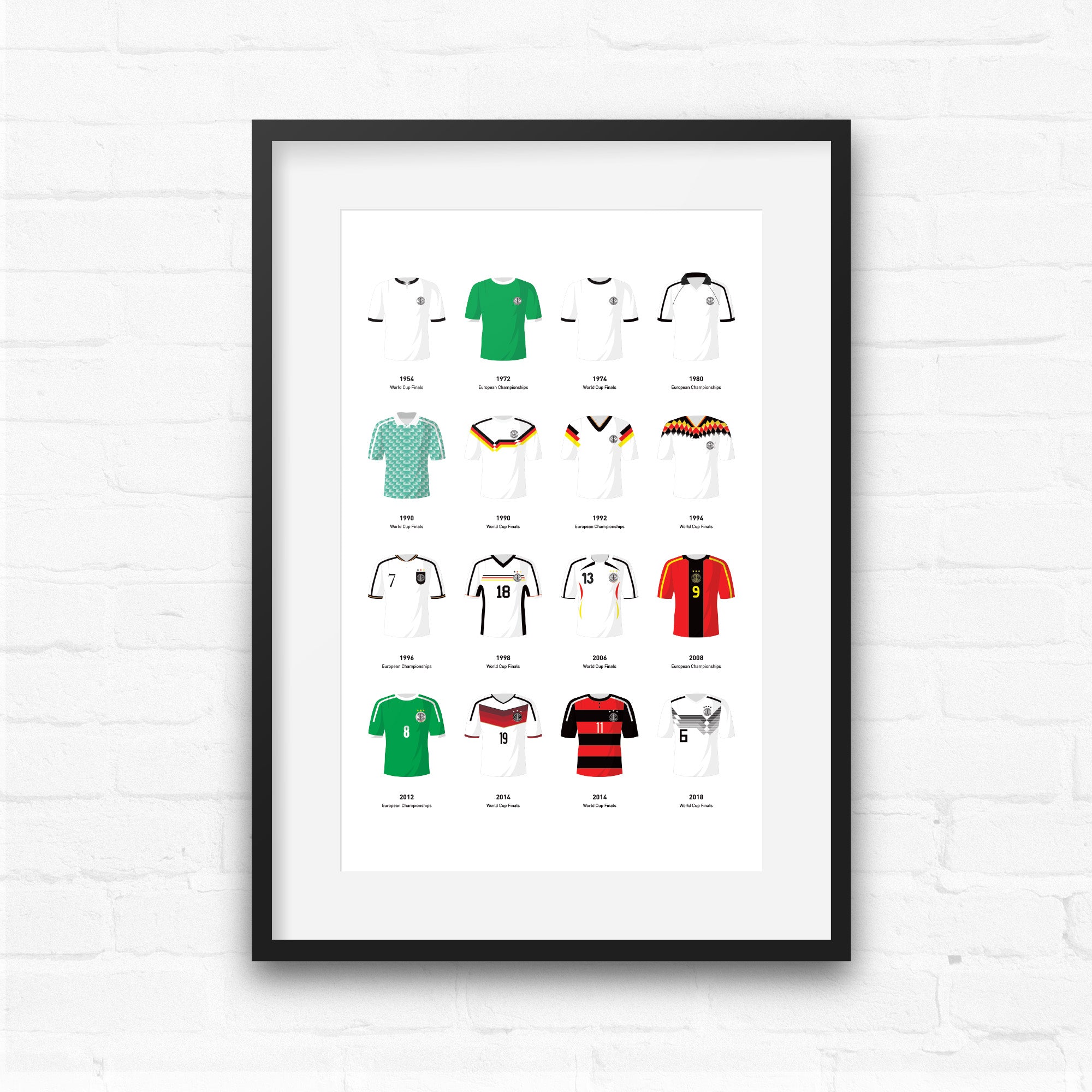 Germany Classic Kits Football Team Print Good Team On Paper