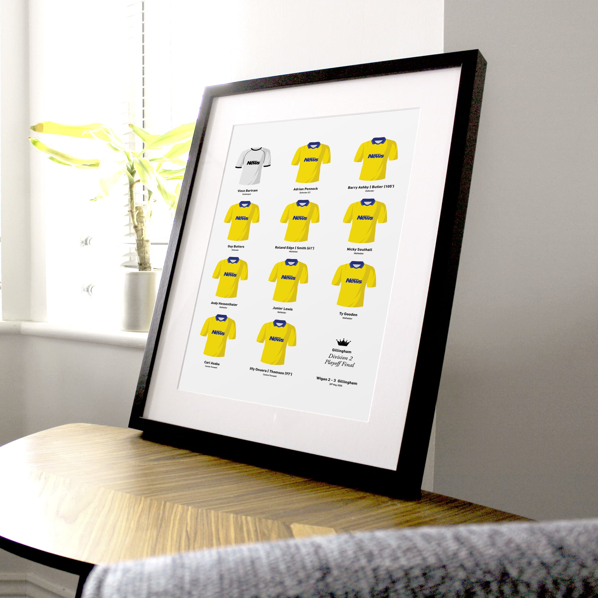 Gillingham 2000 Division 2 Playoff Winners Football Team Print Good Team On Paper