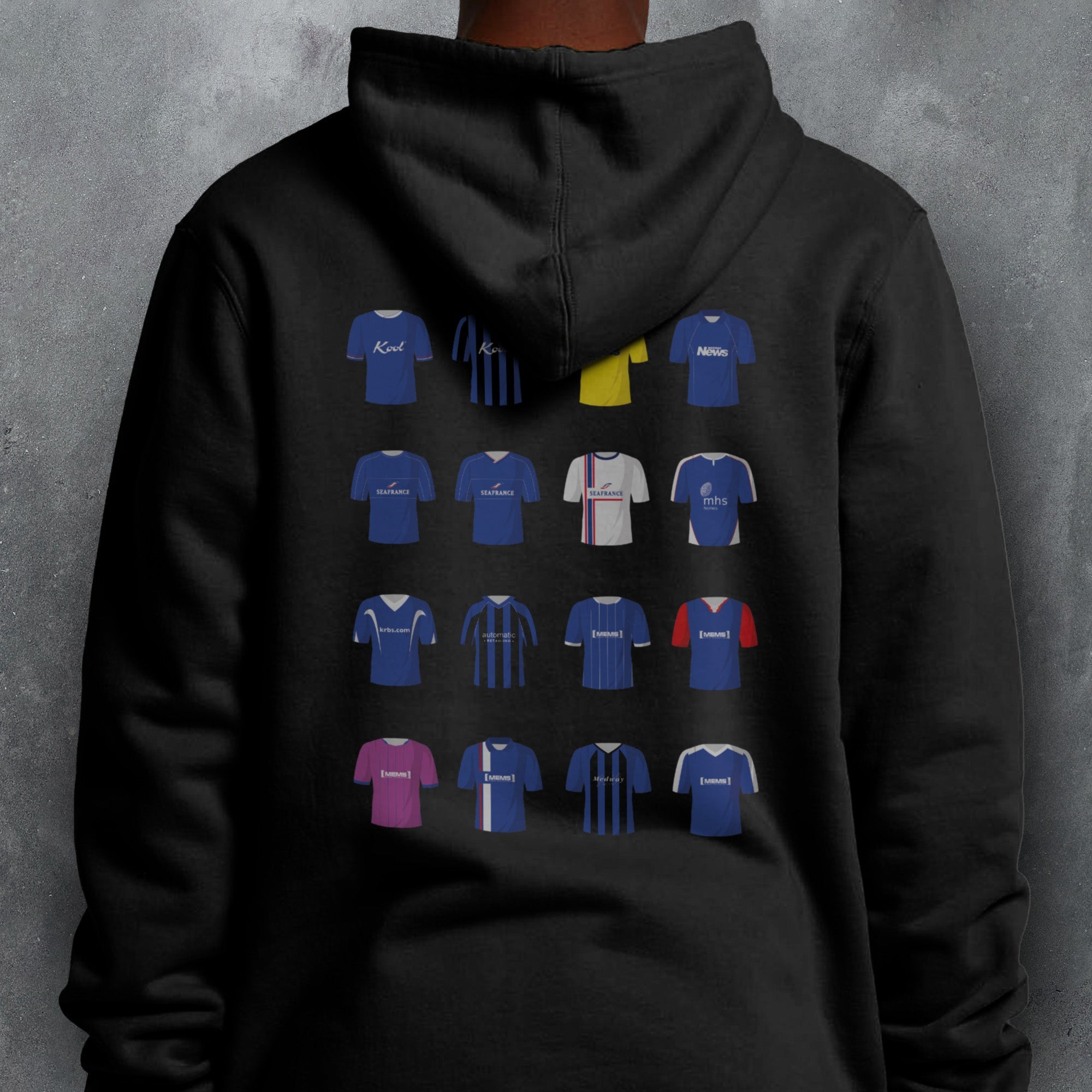Gillingham Classic Kits Football Hoodie Good Team On Paper