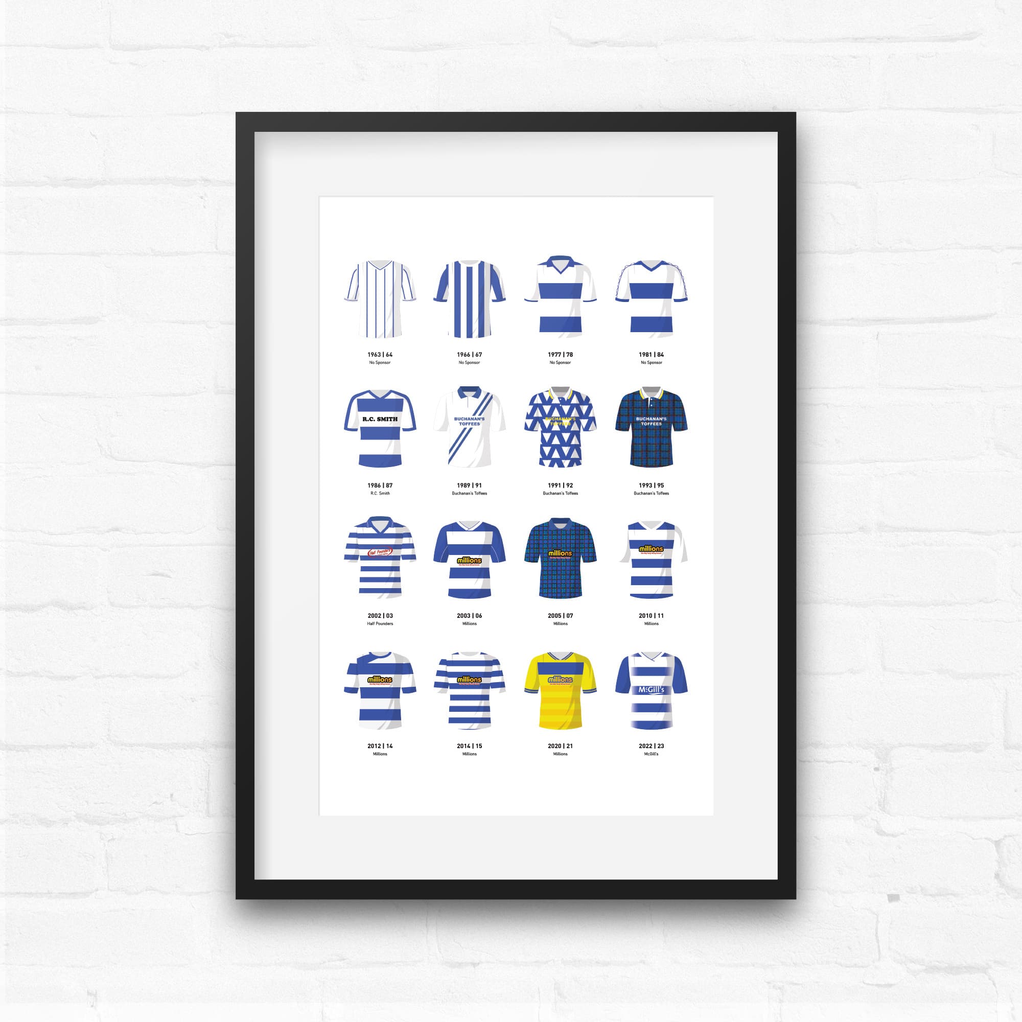 Greenock Classic Kits Football Team Print Good Team On Paper