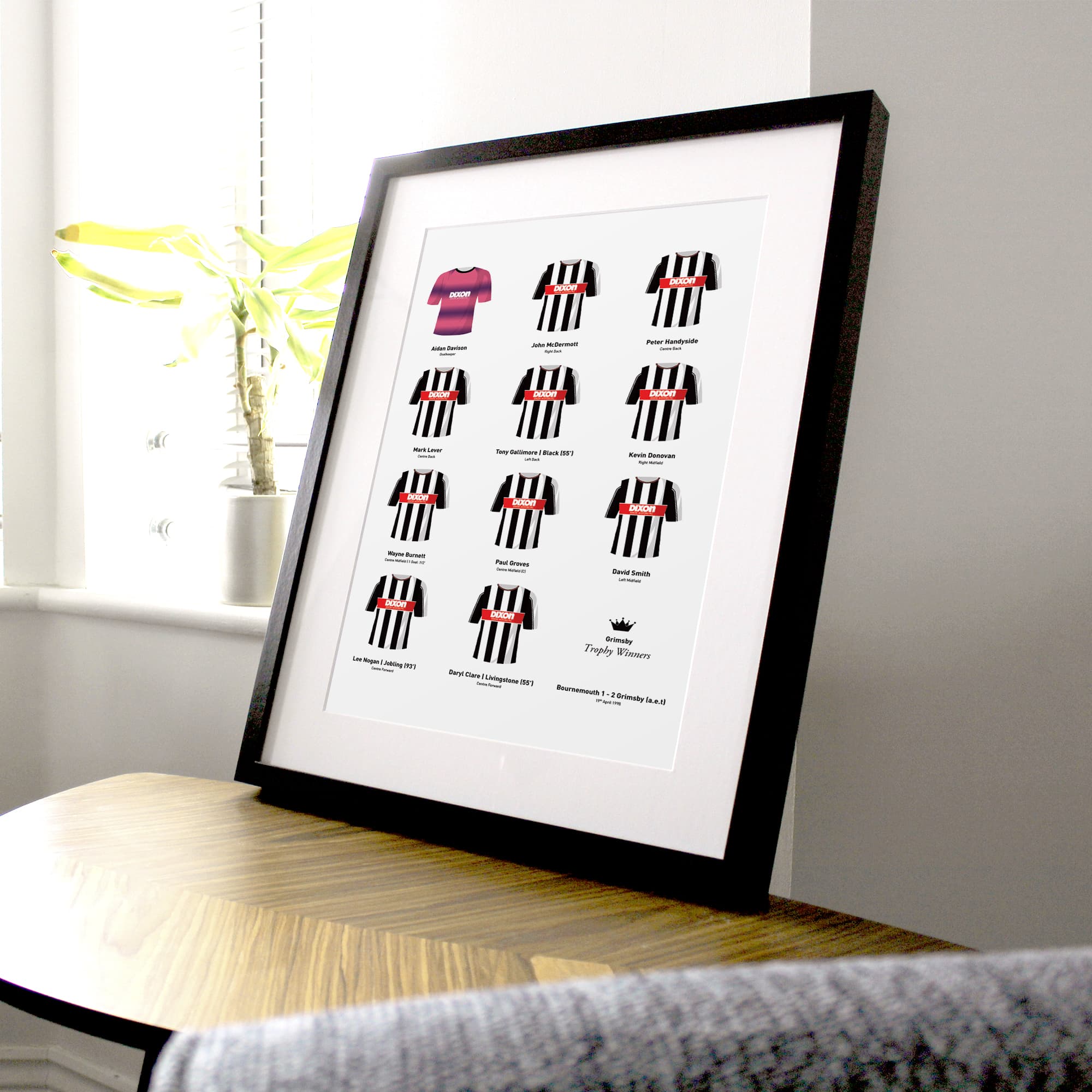 Grimsby 1998 Trophy Winners Football Team Print Good Team On Paper