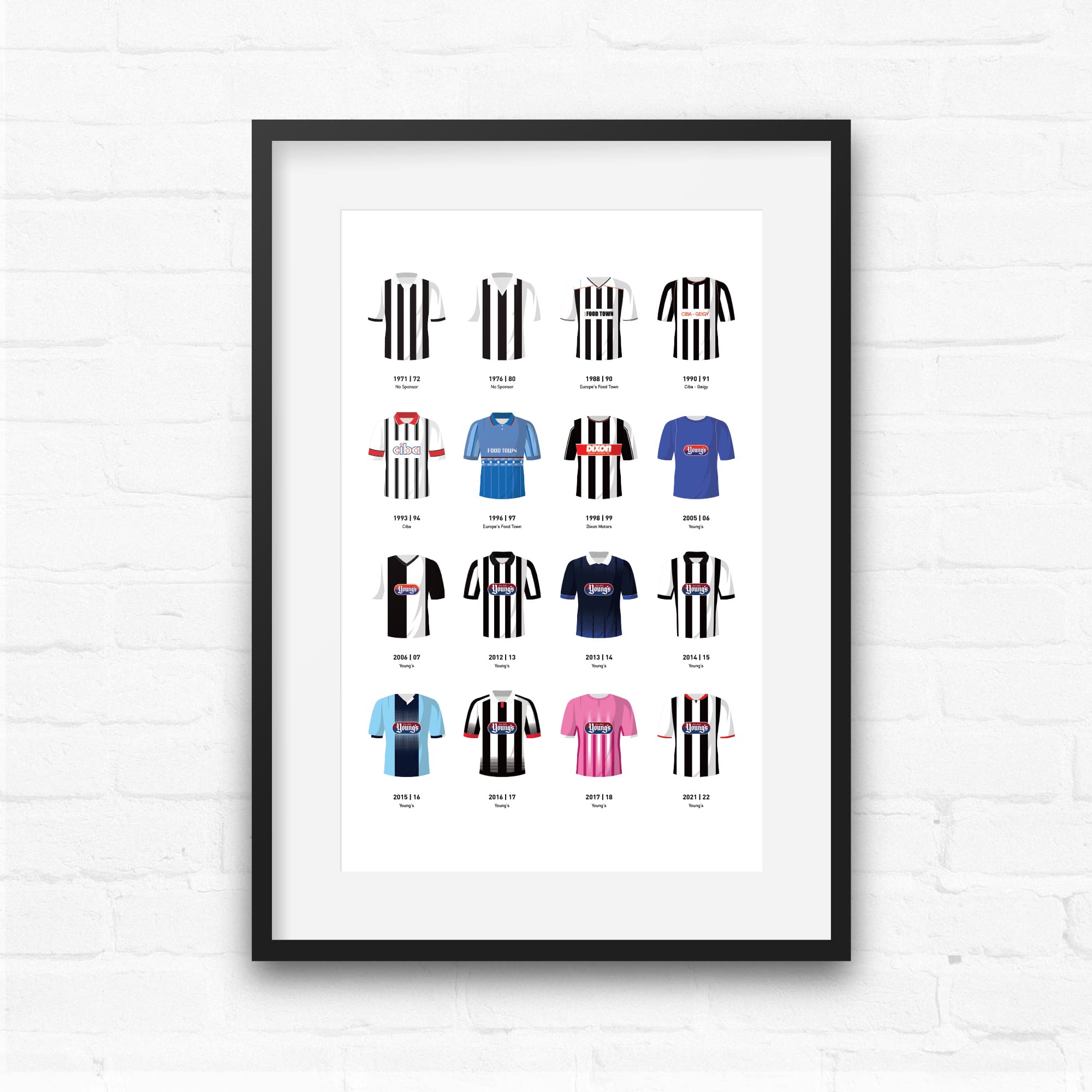 Grimsby Classic Kits Football Team Print Good Team On Paper