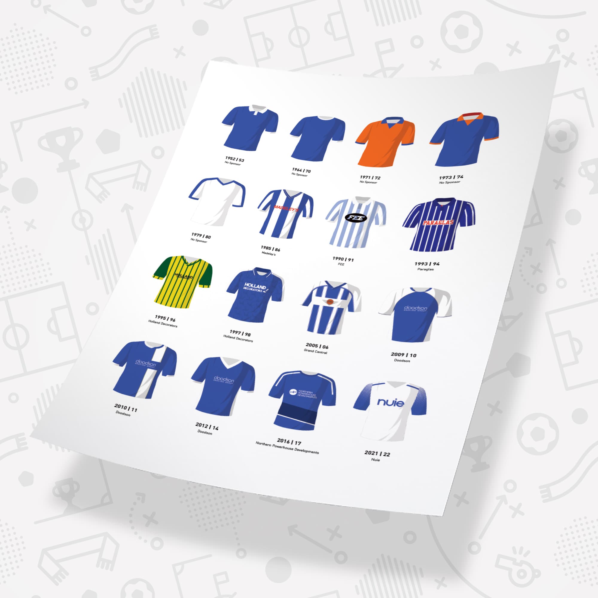 Halifax Classic Kits Football Team Print Good Team On Paper
