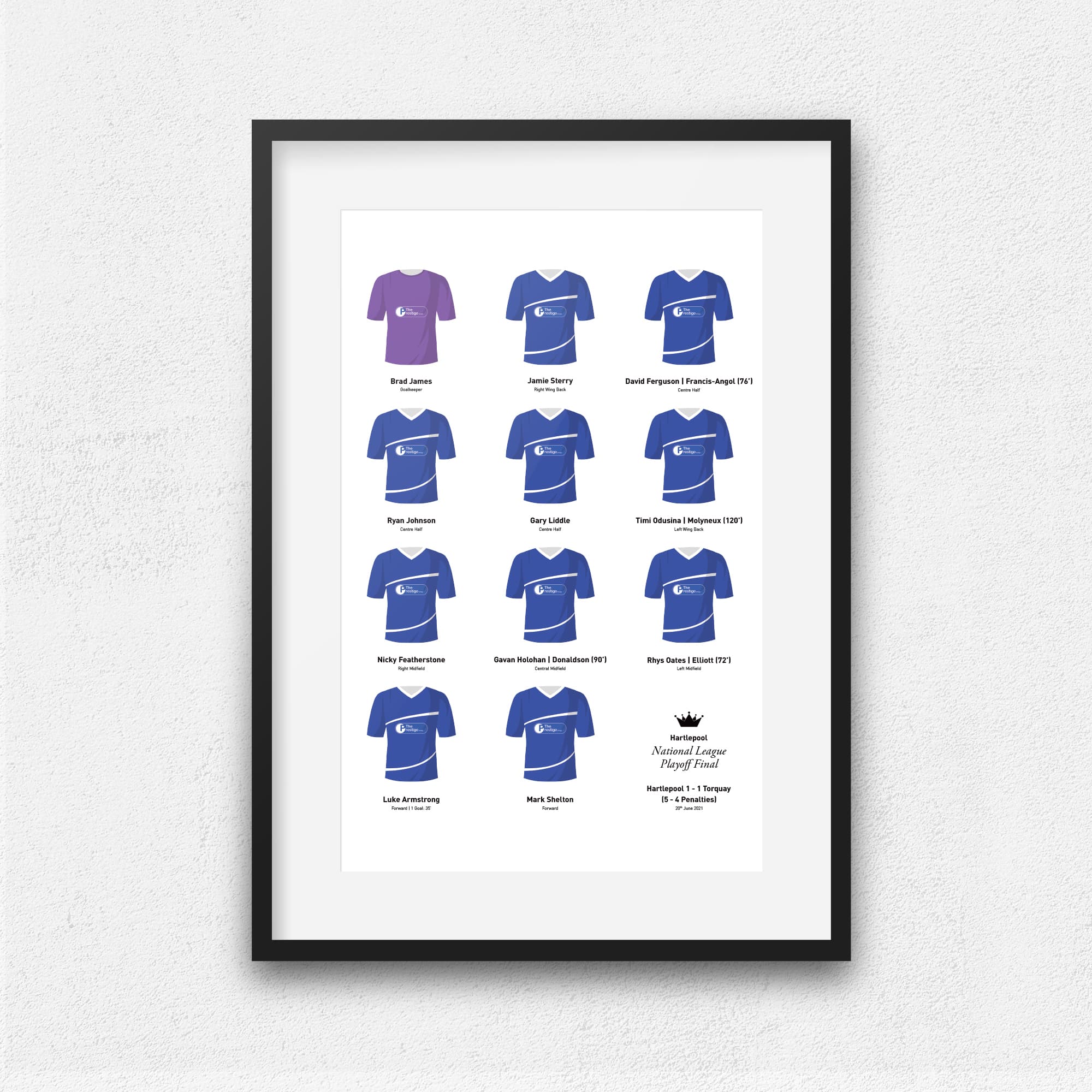 Hartlepool 2021 National League Playoff Final Football Team Print Good Team On Paper