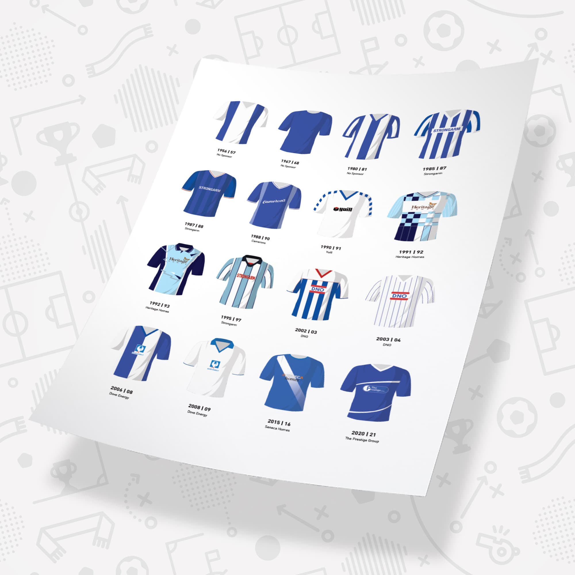 Hartlepool Classic Kits Football Team Print Good Team On Paper