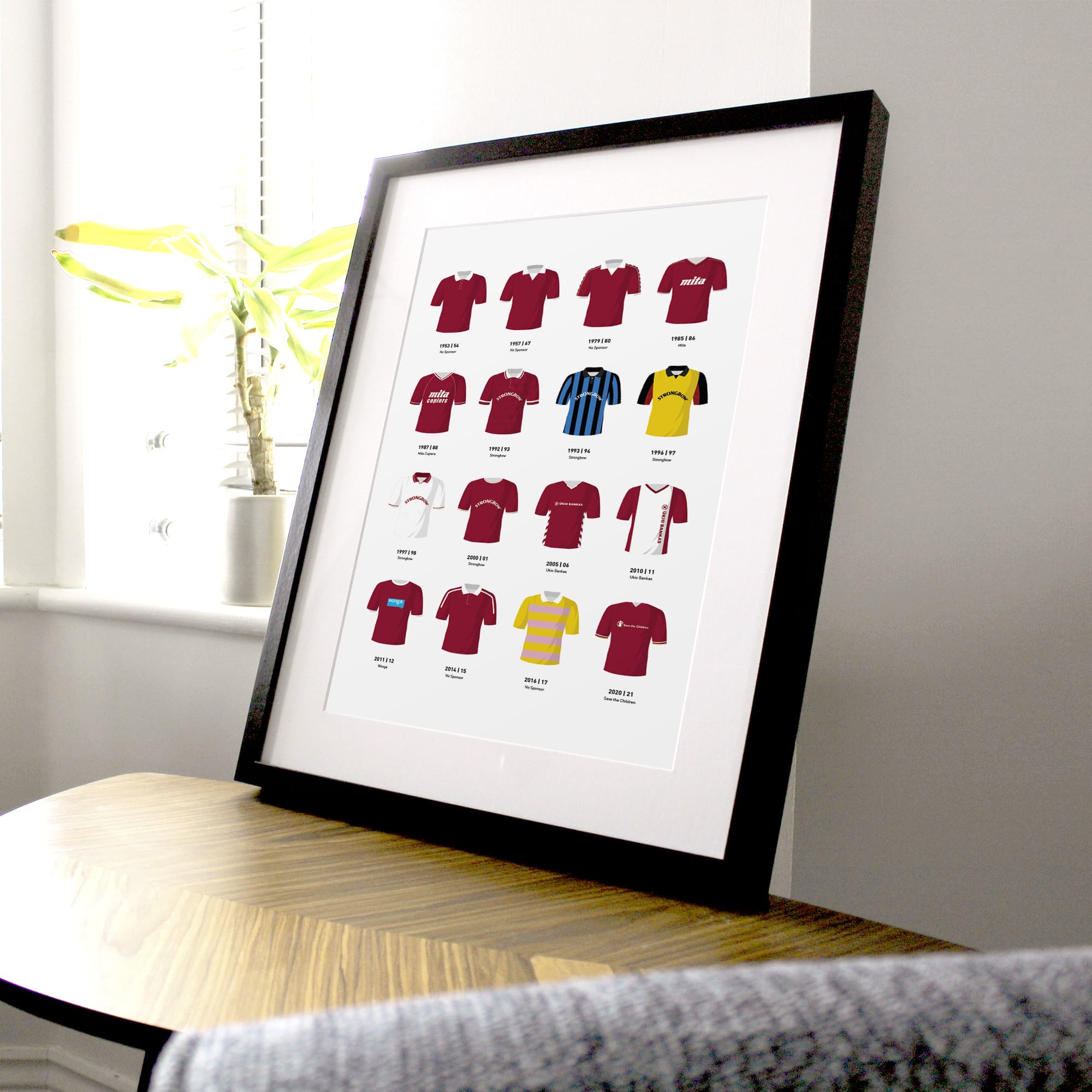 Hearts Classic Kits Football Team Print Good Team On Paper