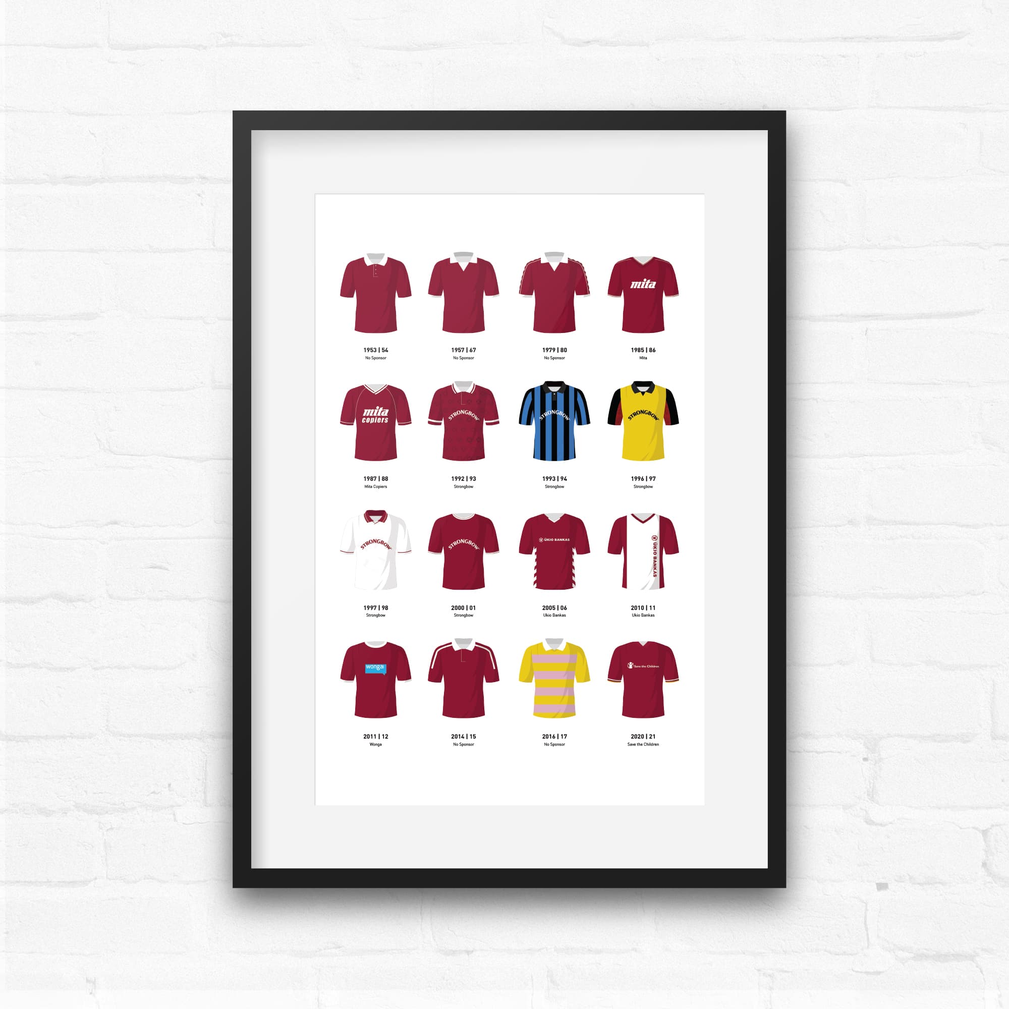 Hearts Classic Kits Football Team Print Good Team On Paper