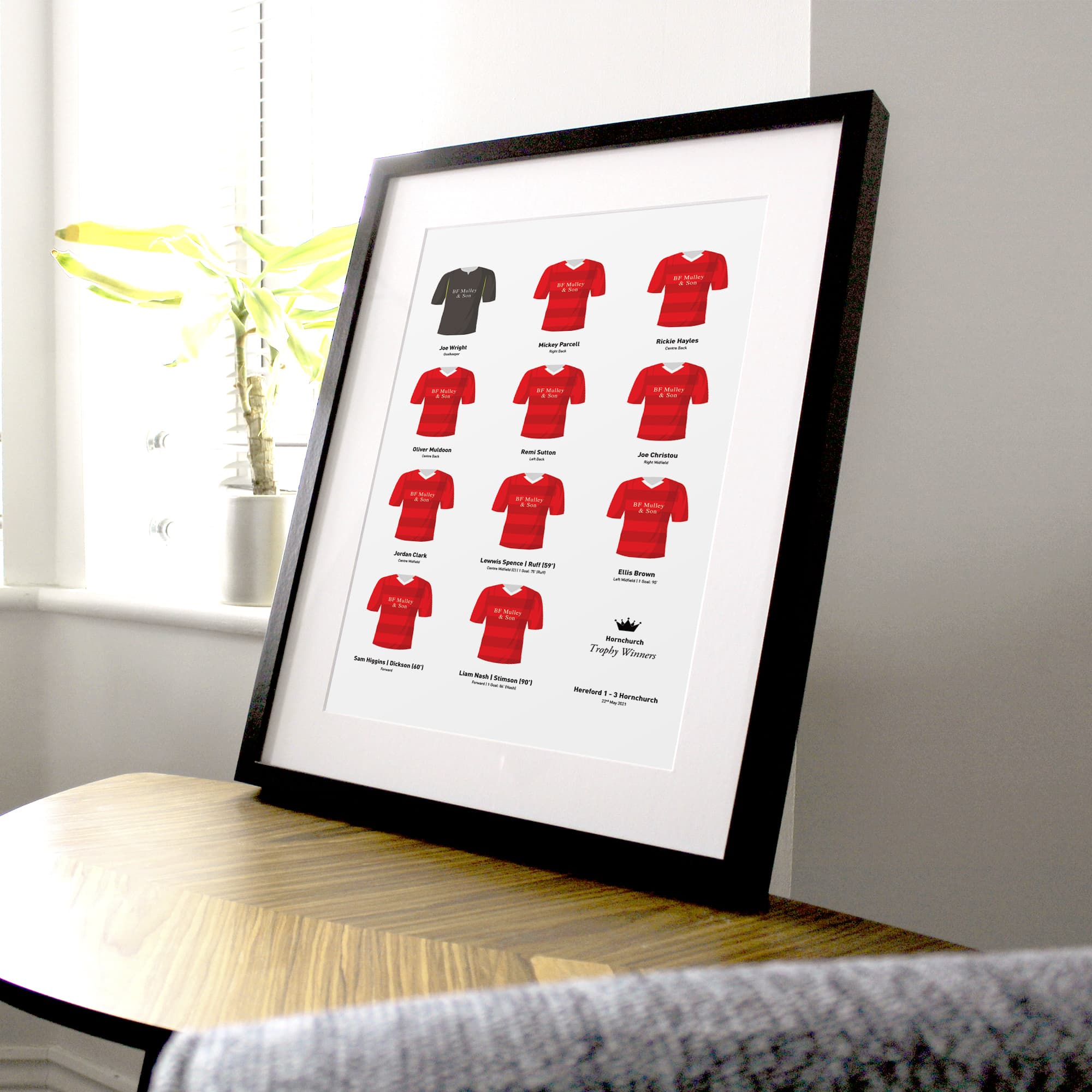 Hornchurch 2021 Trophy Winners Football Team Print Good Team On Paper