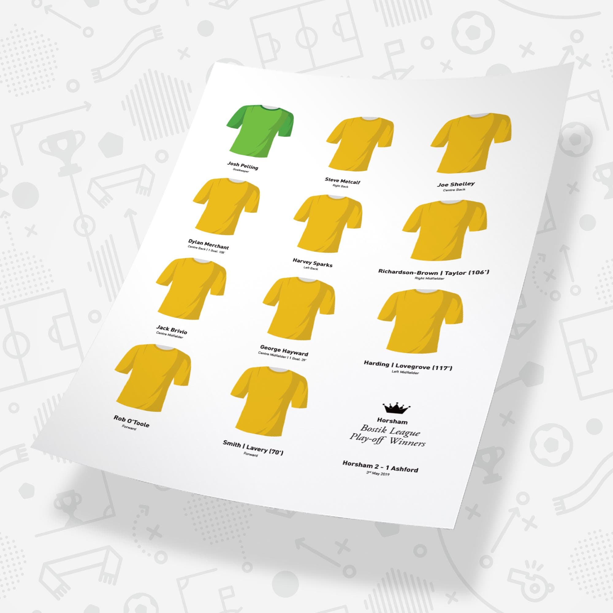Horsham 2019 Bostik League Playoff Winners Football Team Print Good Team On Paper