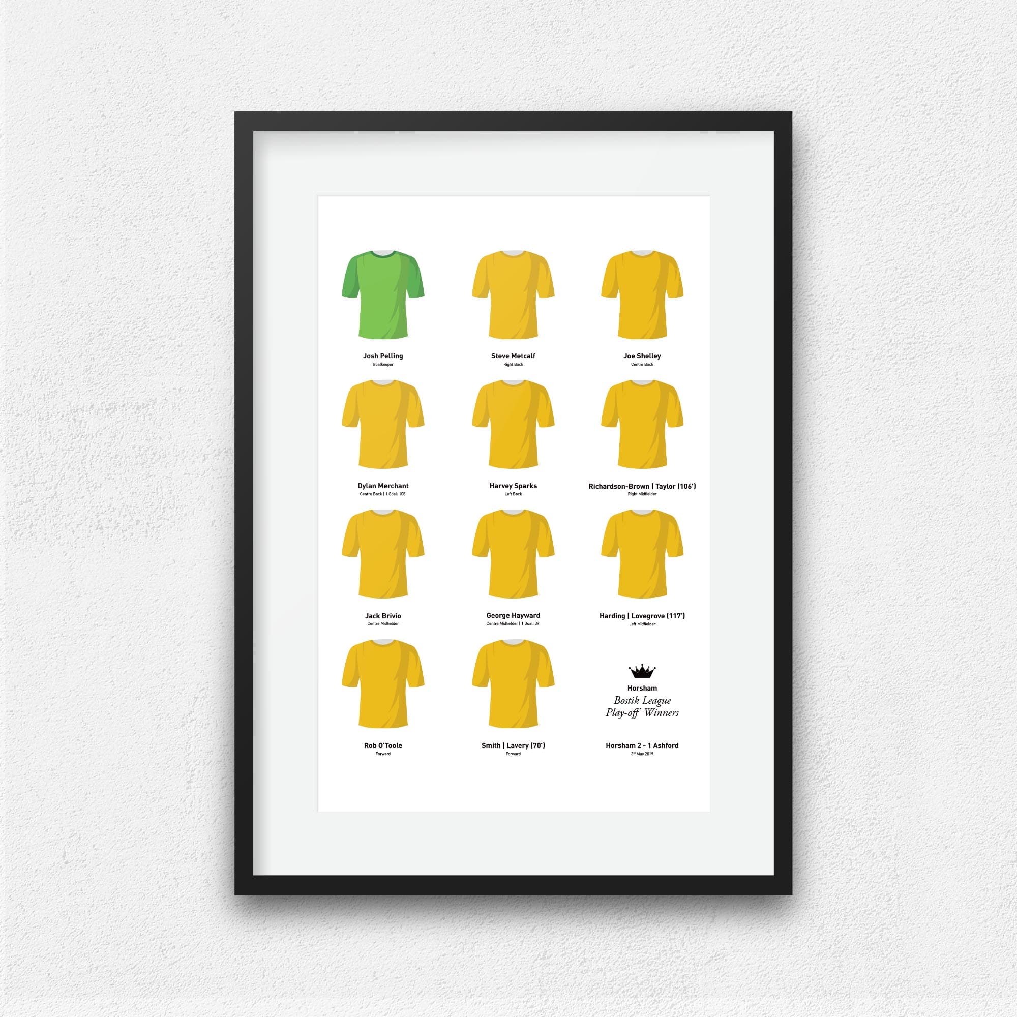 Horsham 2019 Bostik League Playoff Winners Football Team Print Good Team On Paper