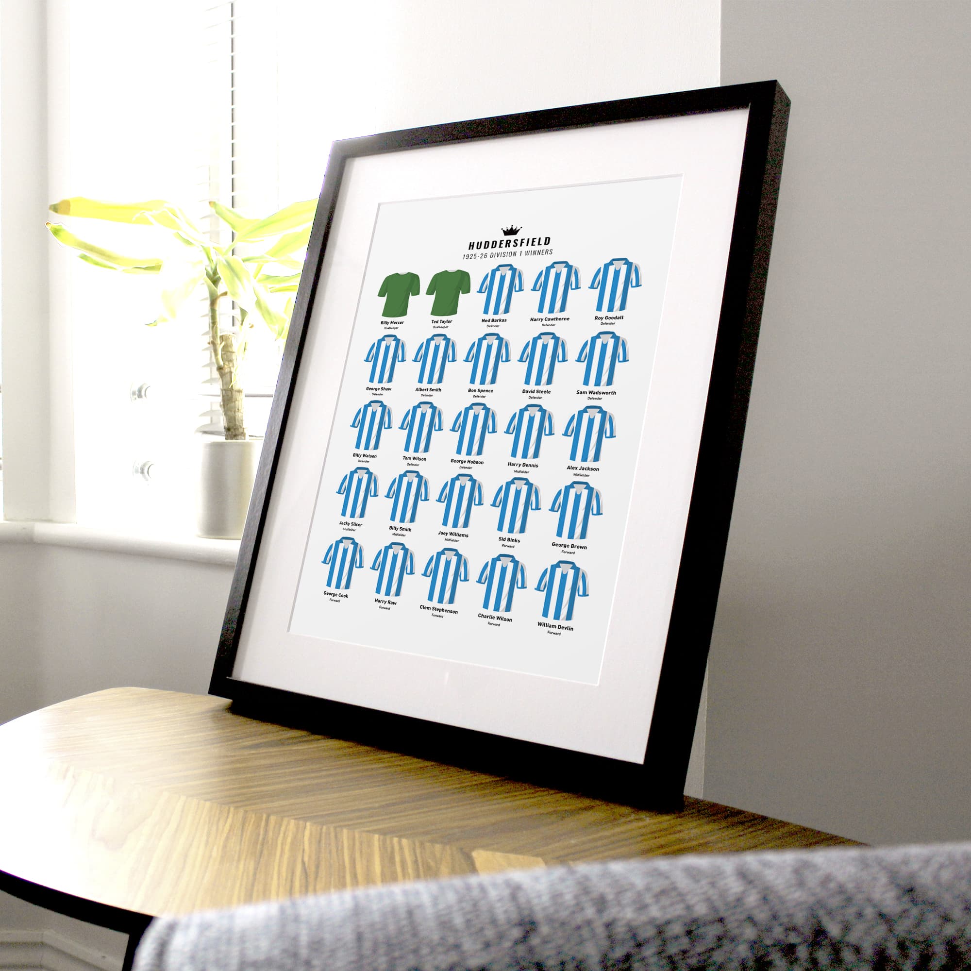 Huddersfield 1926 Division 1 Winners Football Team Print Good Team On Paper