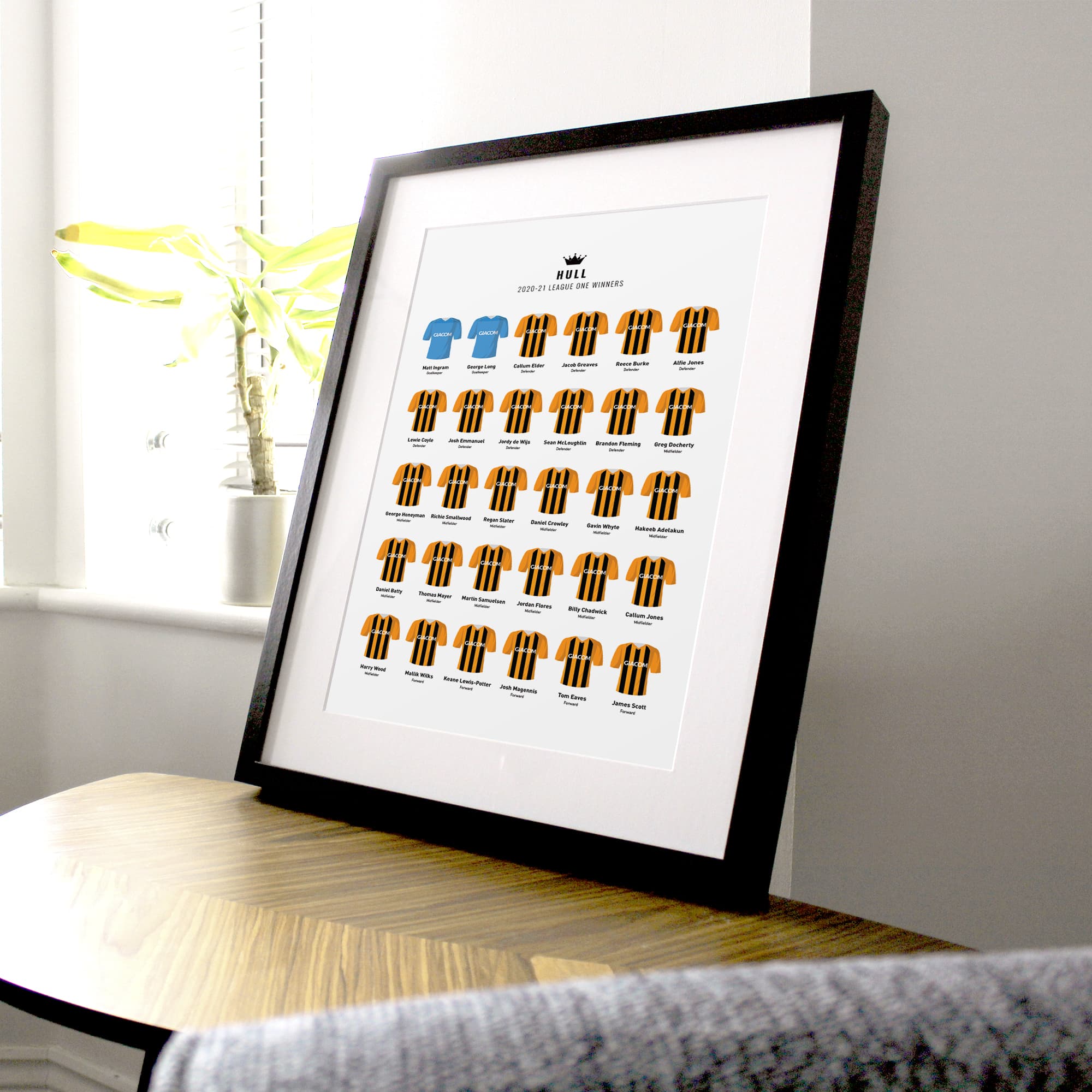 Hull 2021 League One Winners Football Team Print Good Team On Paper