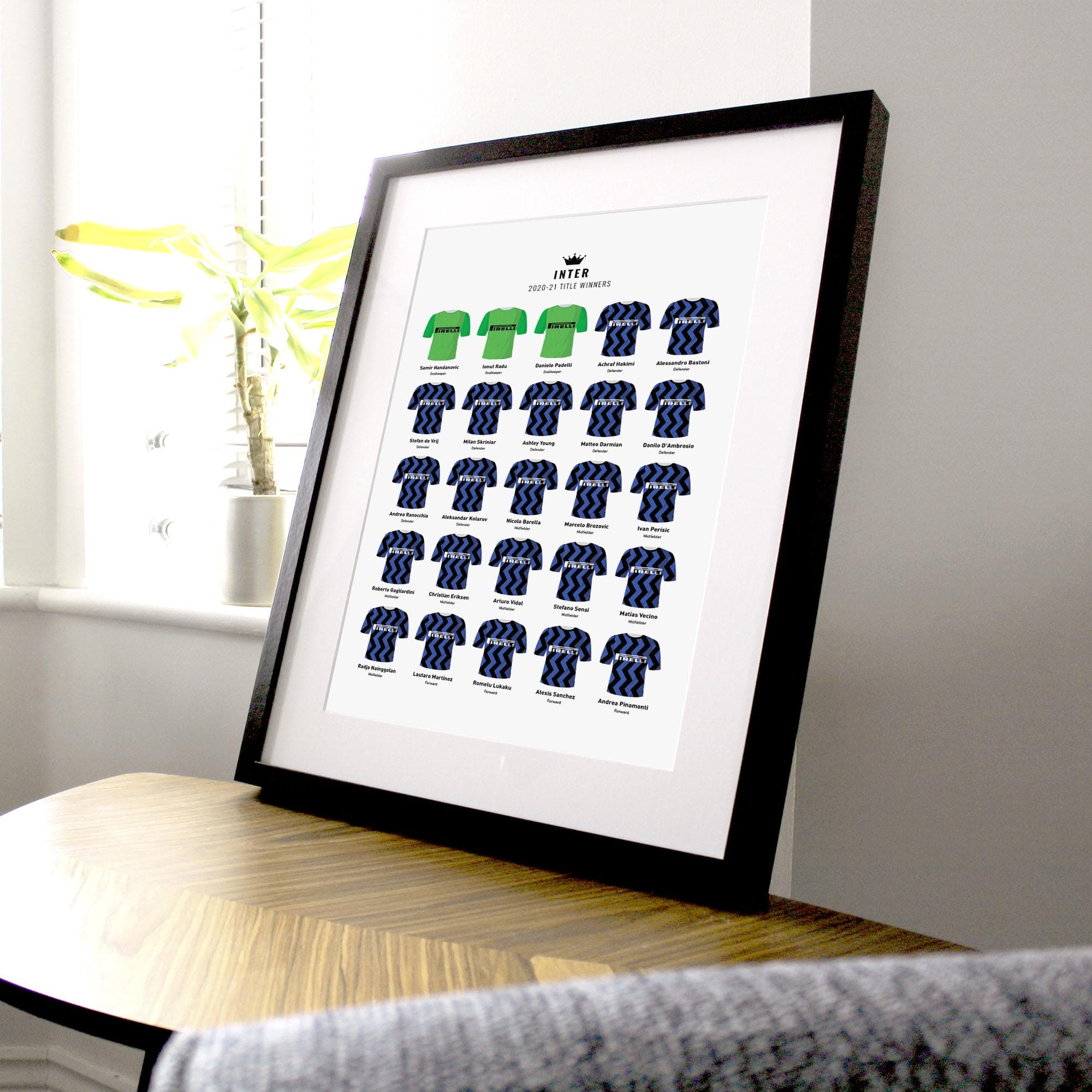 Inter 2021 Title Winners Football Team Print Good Team On Paper