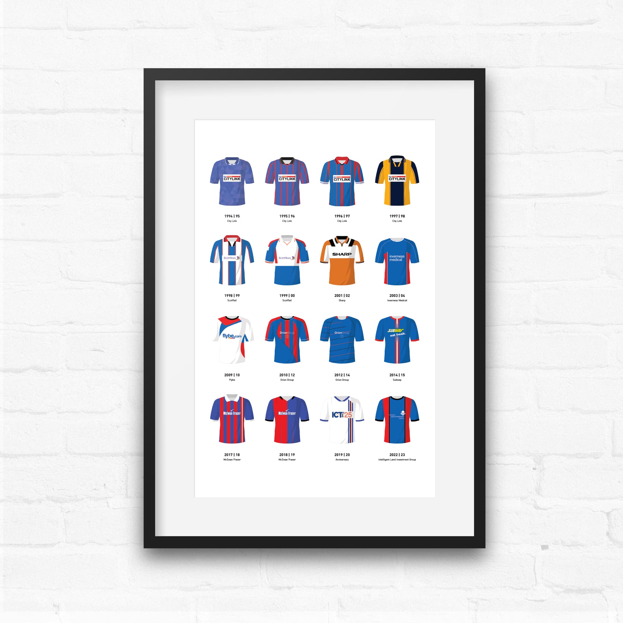 Inverness Classic Kits Football Team Print Good Team On Paper