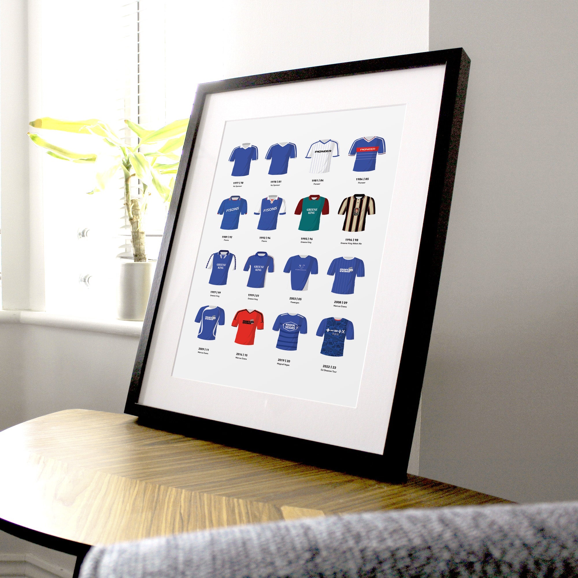 Ipswich Classic Kits Football Team Print Good Team On Paper