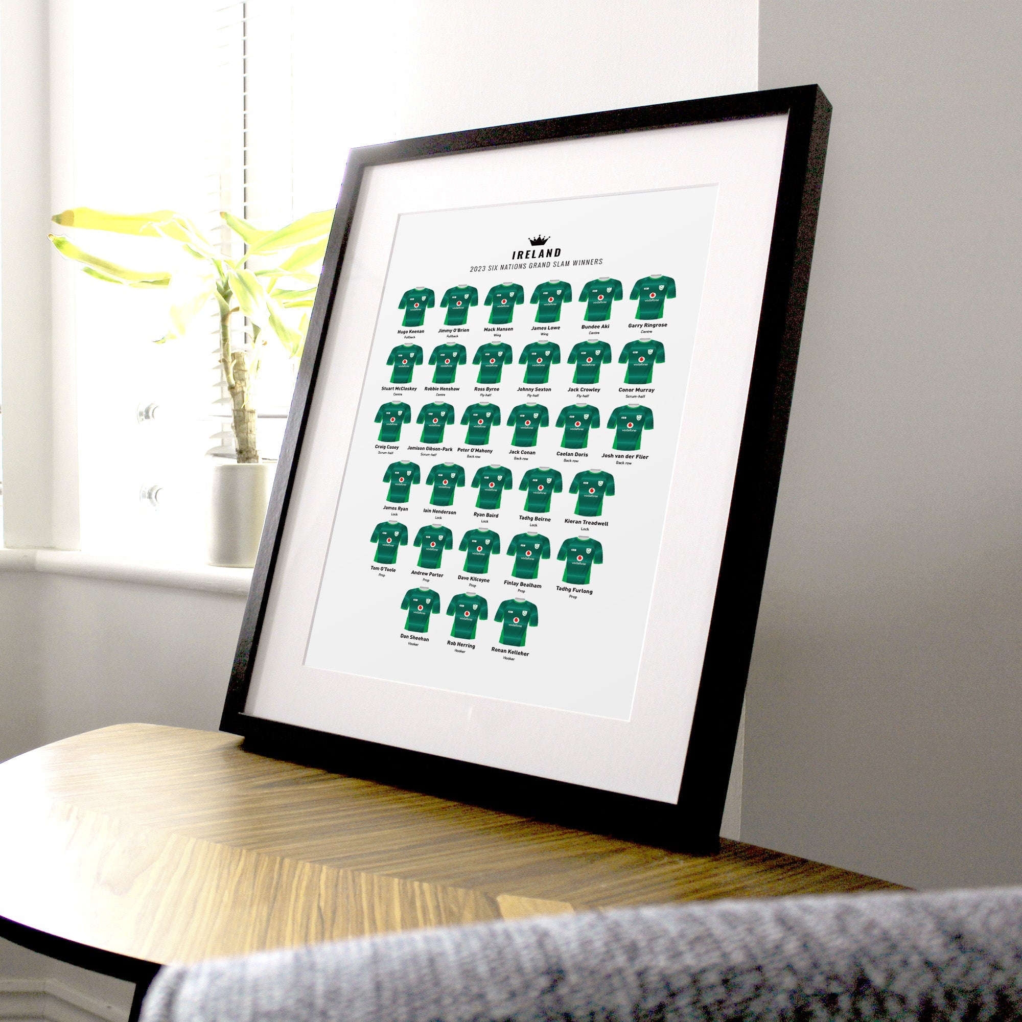 Ireland Rugby Union 2023 Grand Slam Winners Team Print Good Team On Paper
