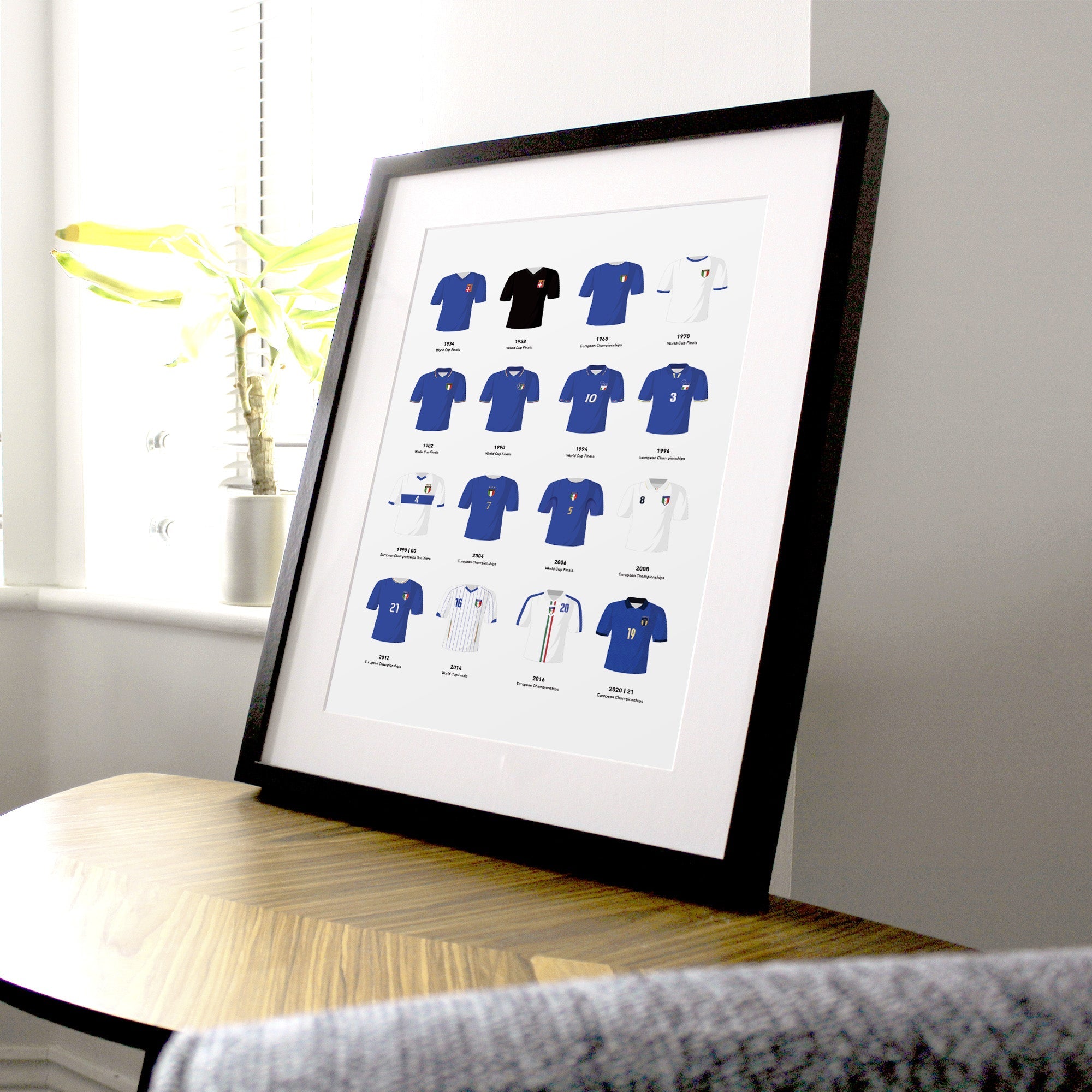 Italy Classic Kits Football Team Print Good Team On Paper