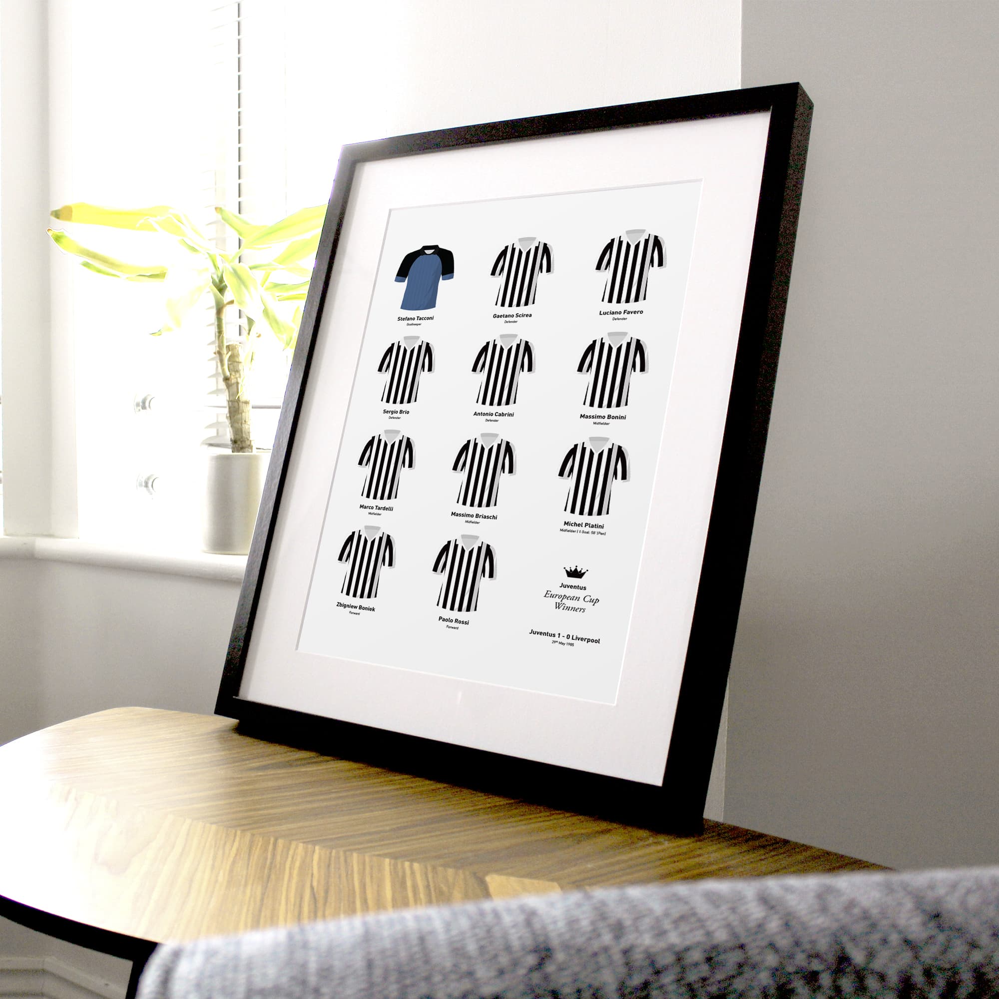 Juventus 1985 European Champions Football Team Print Good Team On Paper