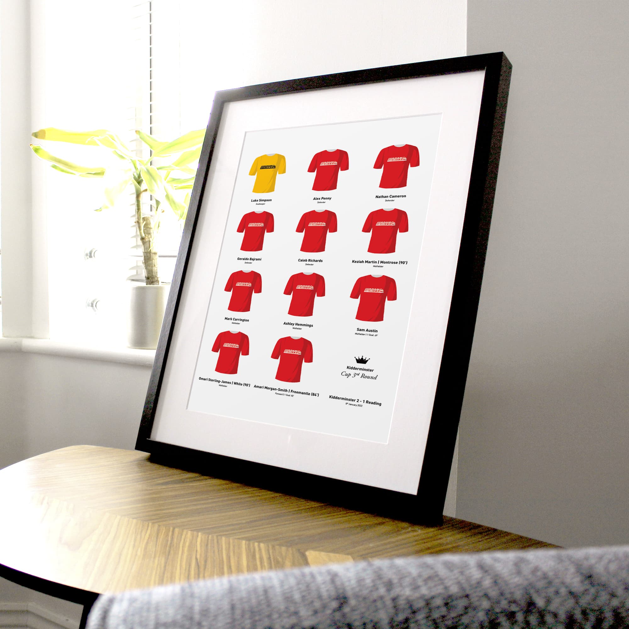 Kidderminster 2022 Cup 3rd Round Winners Football Team Print Good Team On Paper