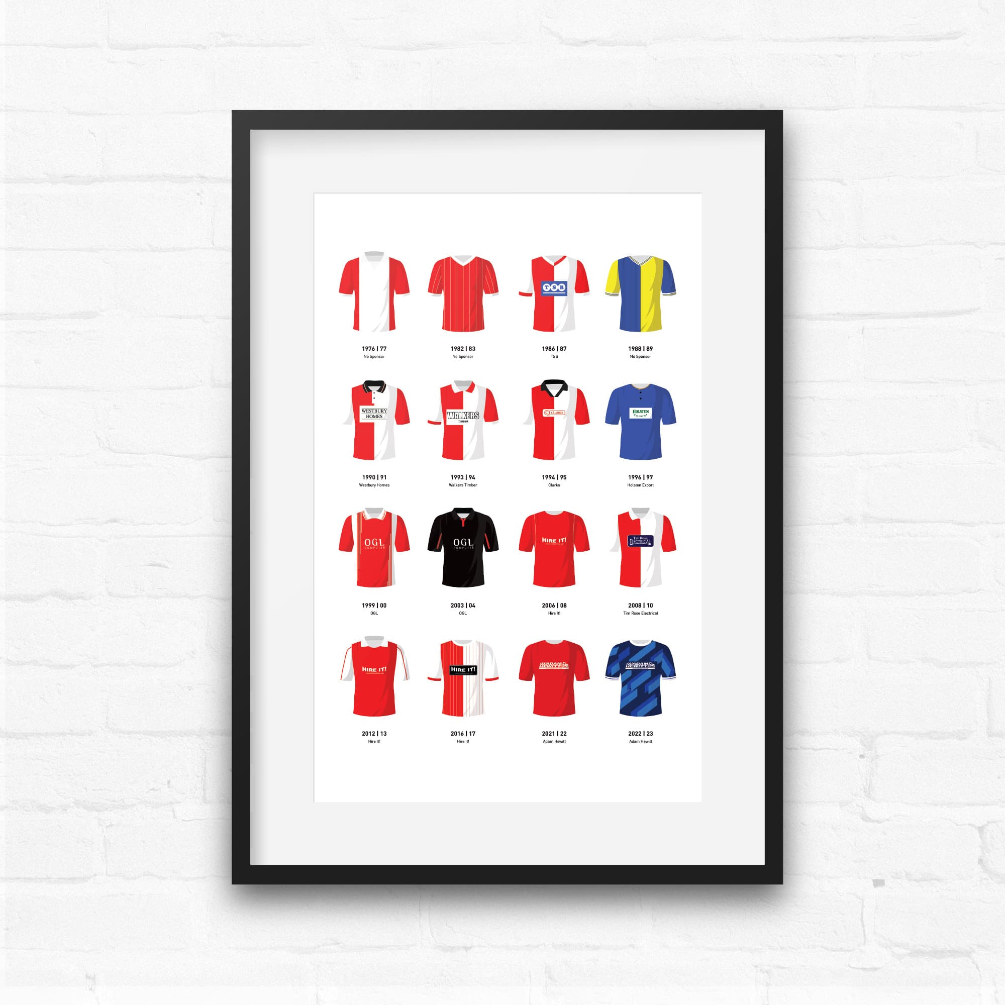 Kidderminster Classic Kits Football Team Print Good Team On Paper