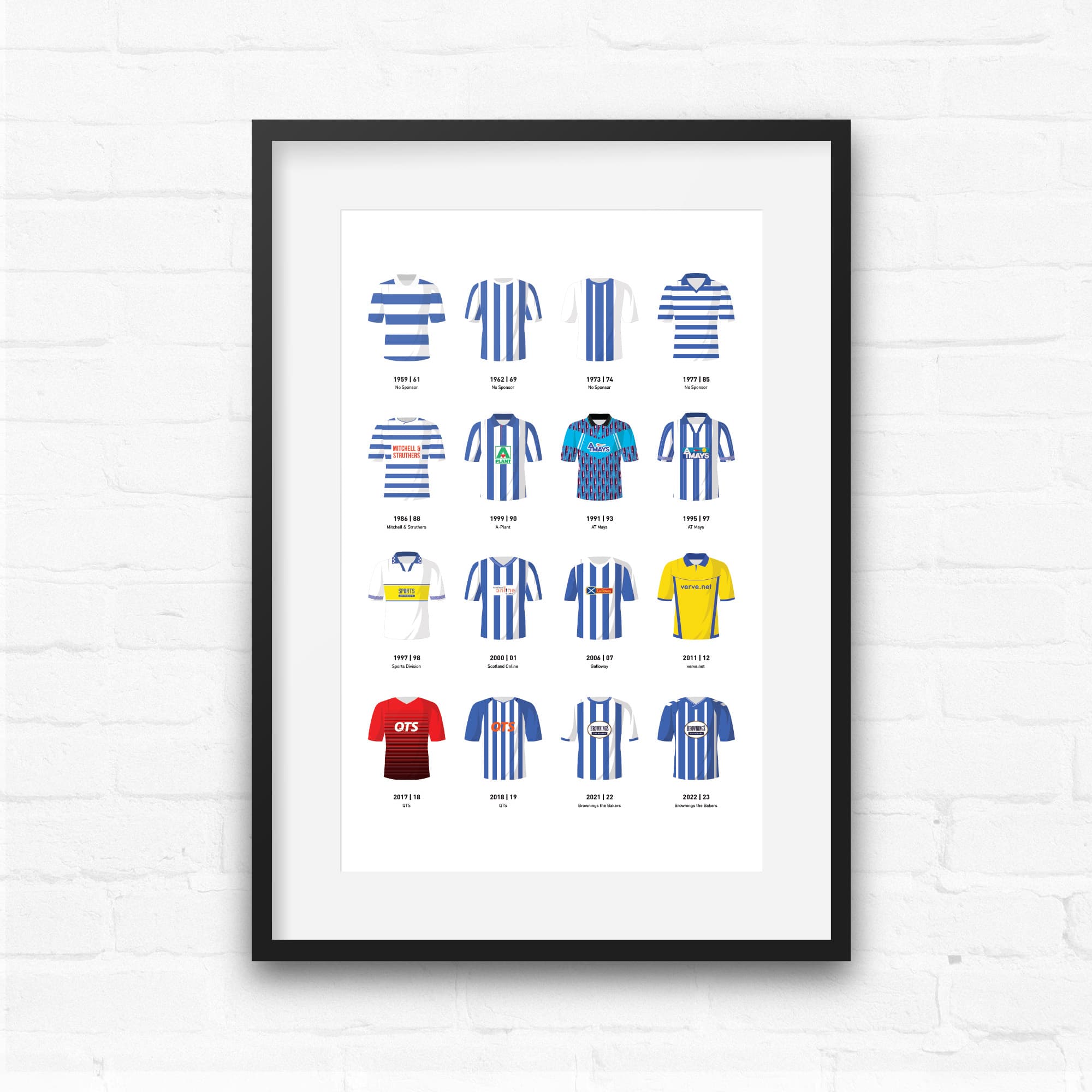 Kilmarnock Classic Kits Football Team Print Good Team On Paper