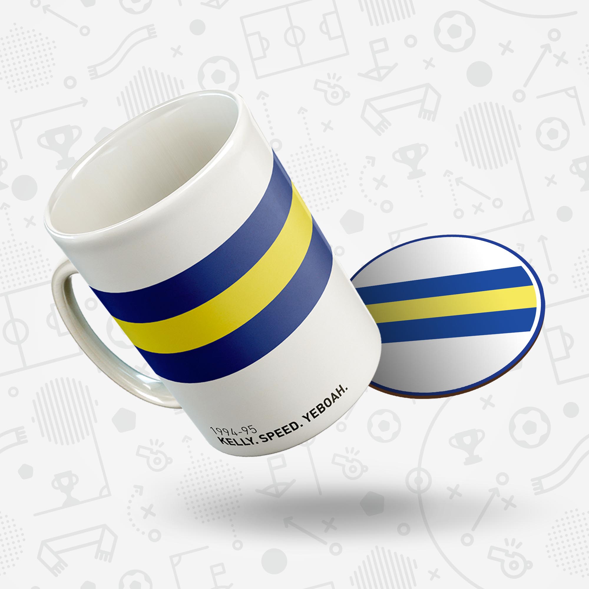 Leeds 1994-95 'Better Days' Football Kit Mug Good Team On Paper