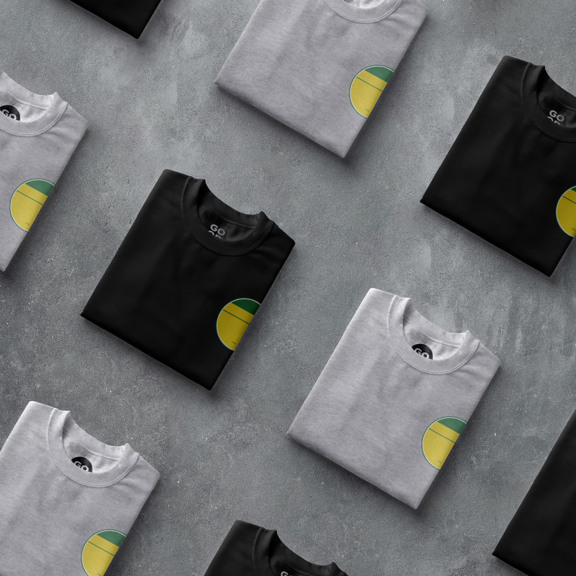 a group of t - shirts with lemons on them