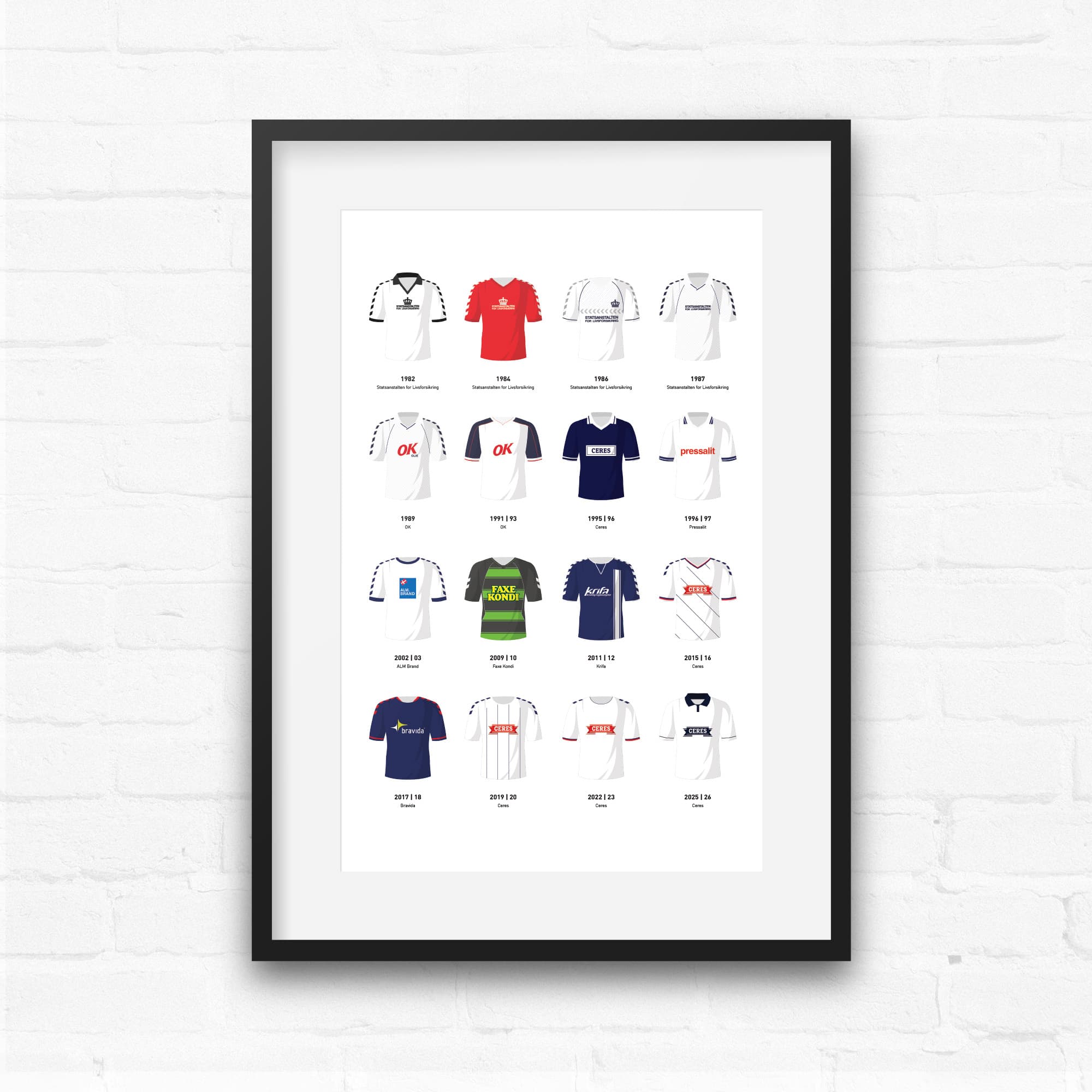 Aarhus Gymnastikforening Classic Kits Football Team Print